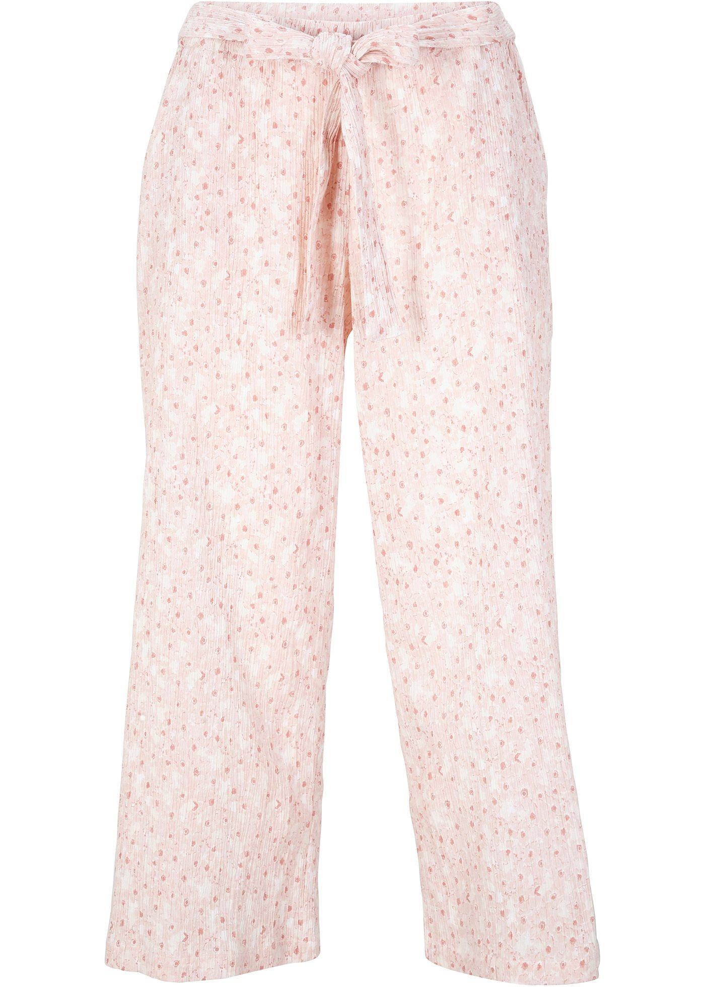 Pantalon décontracté en coton avec lien à nouer