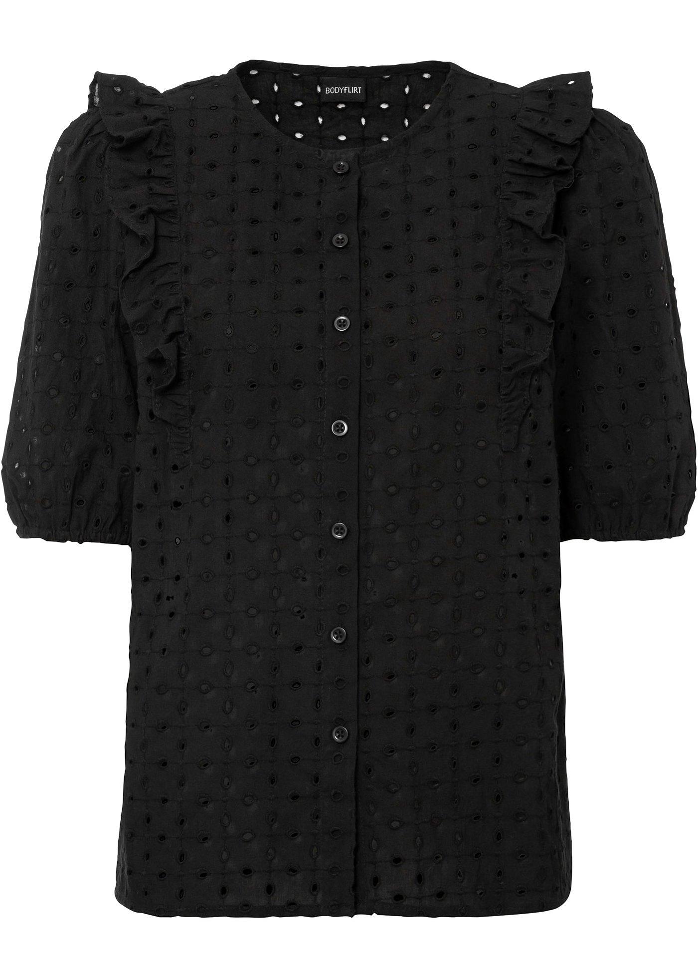 Blouse à broderie ajourée