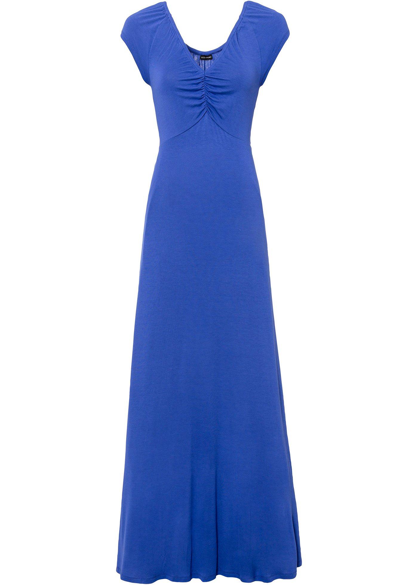 Robe longue à fronces