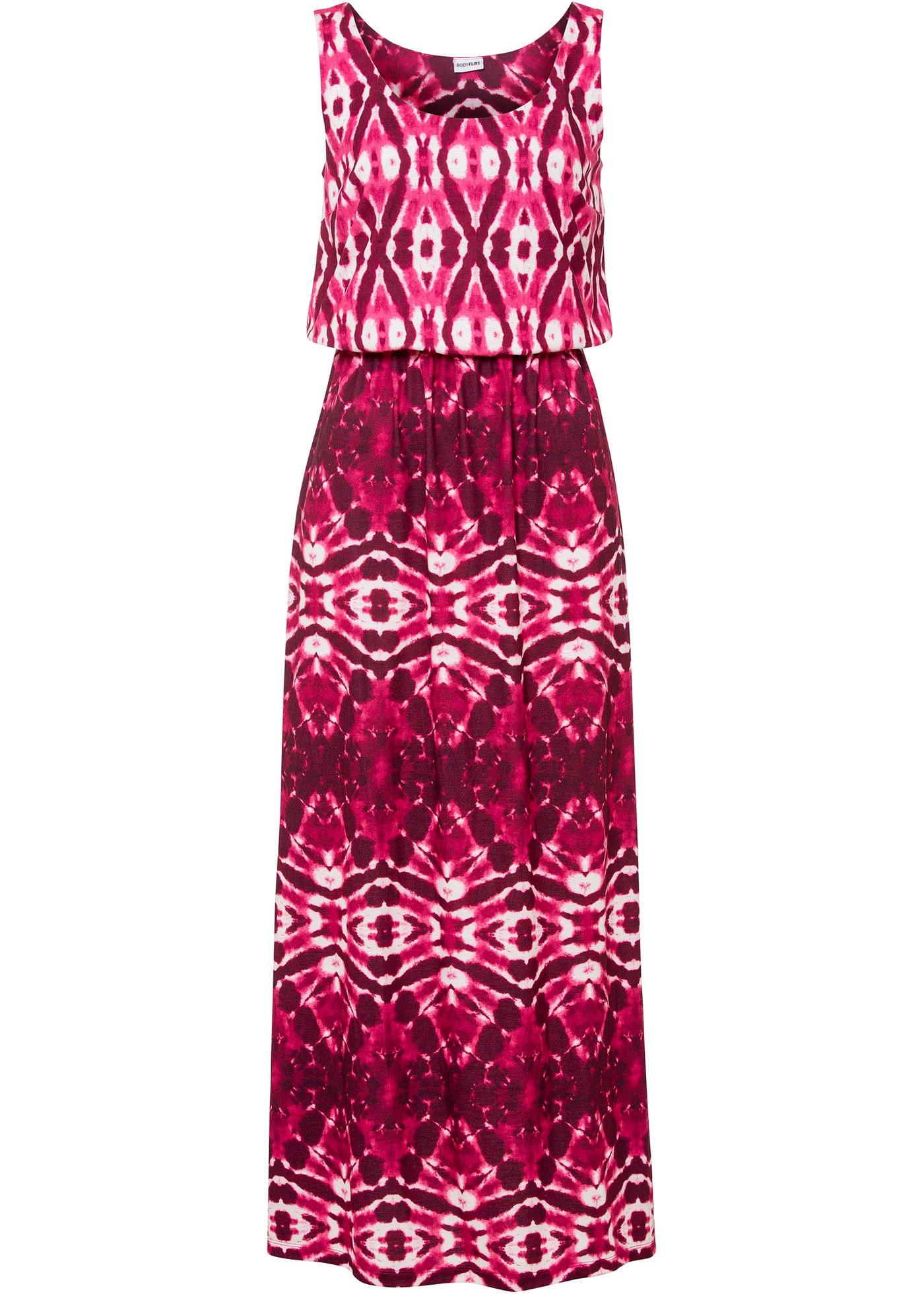 Robe longue à imprimé batik