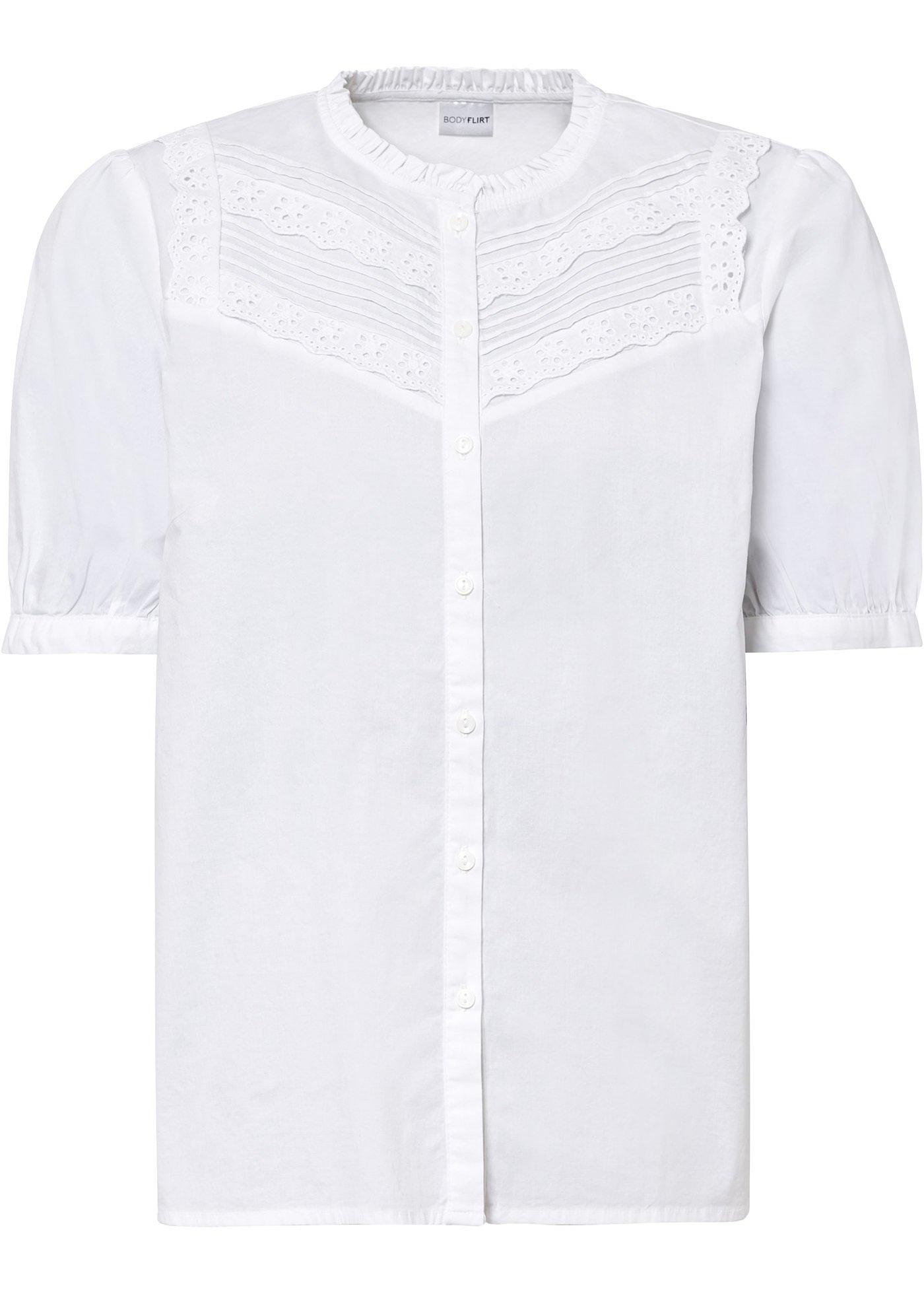 Blouse à broderie ajourée