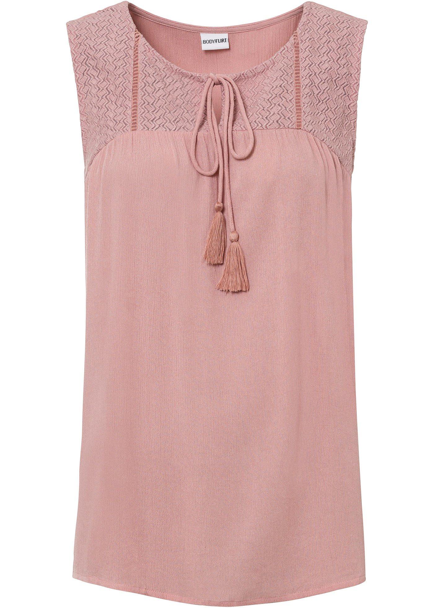 Top blouse avec lien à nouer