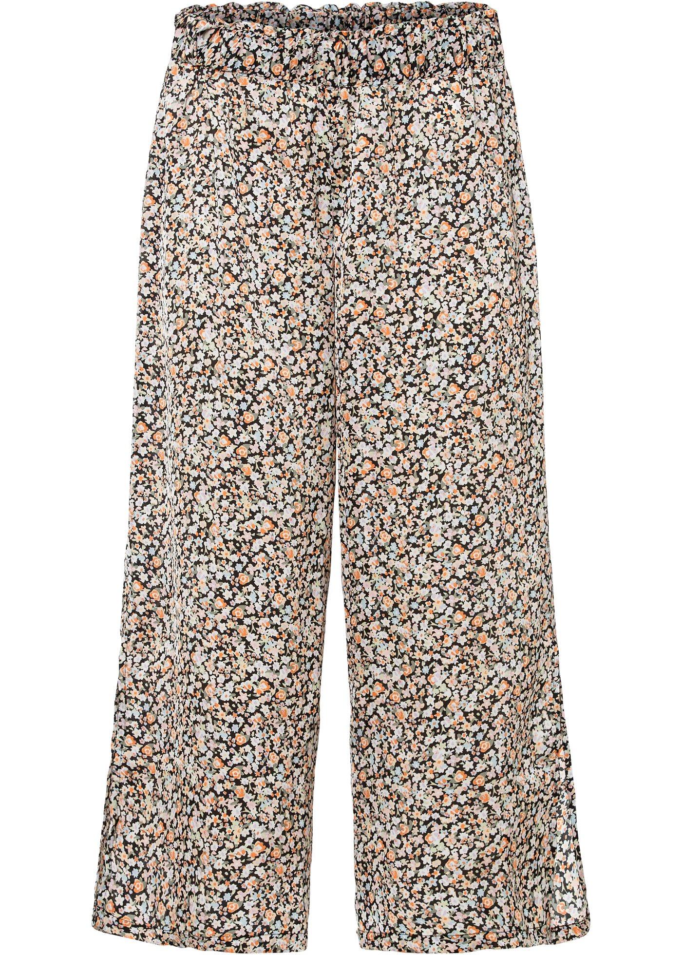 Jupe-culotte en satin imprimé avec polyester recyclé