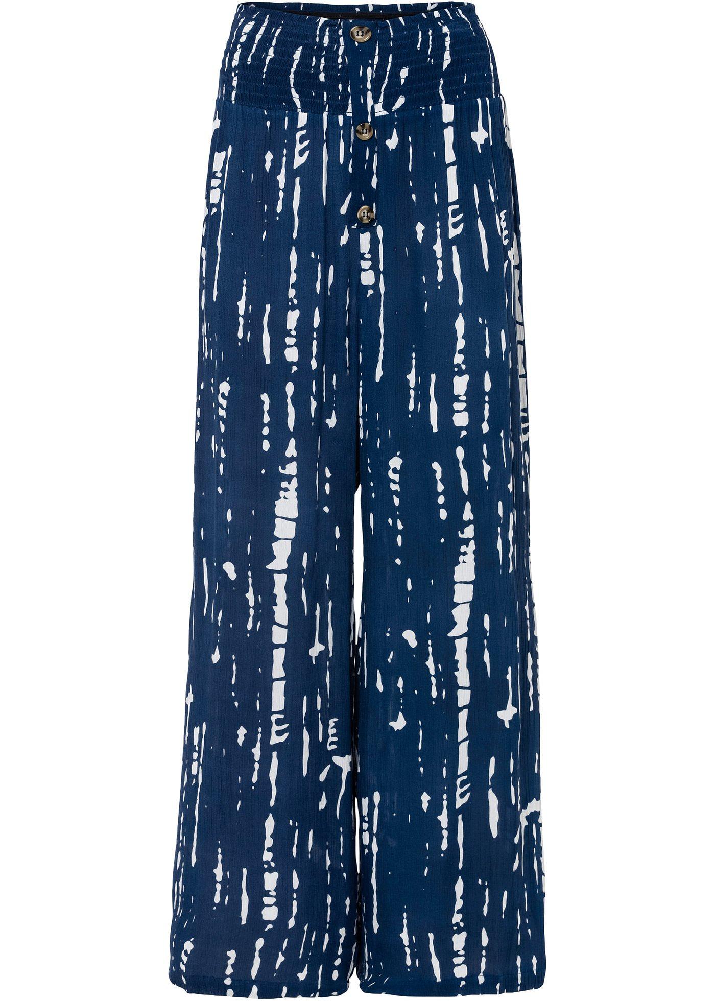 Pantalon palazzo à imprimé batik