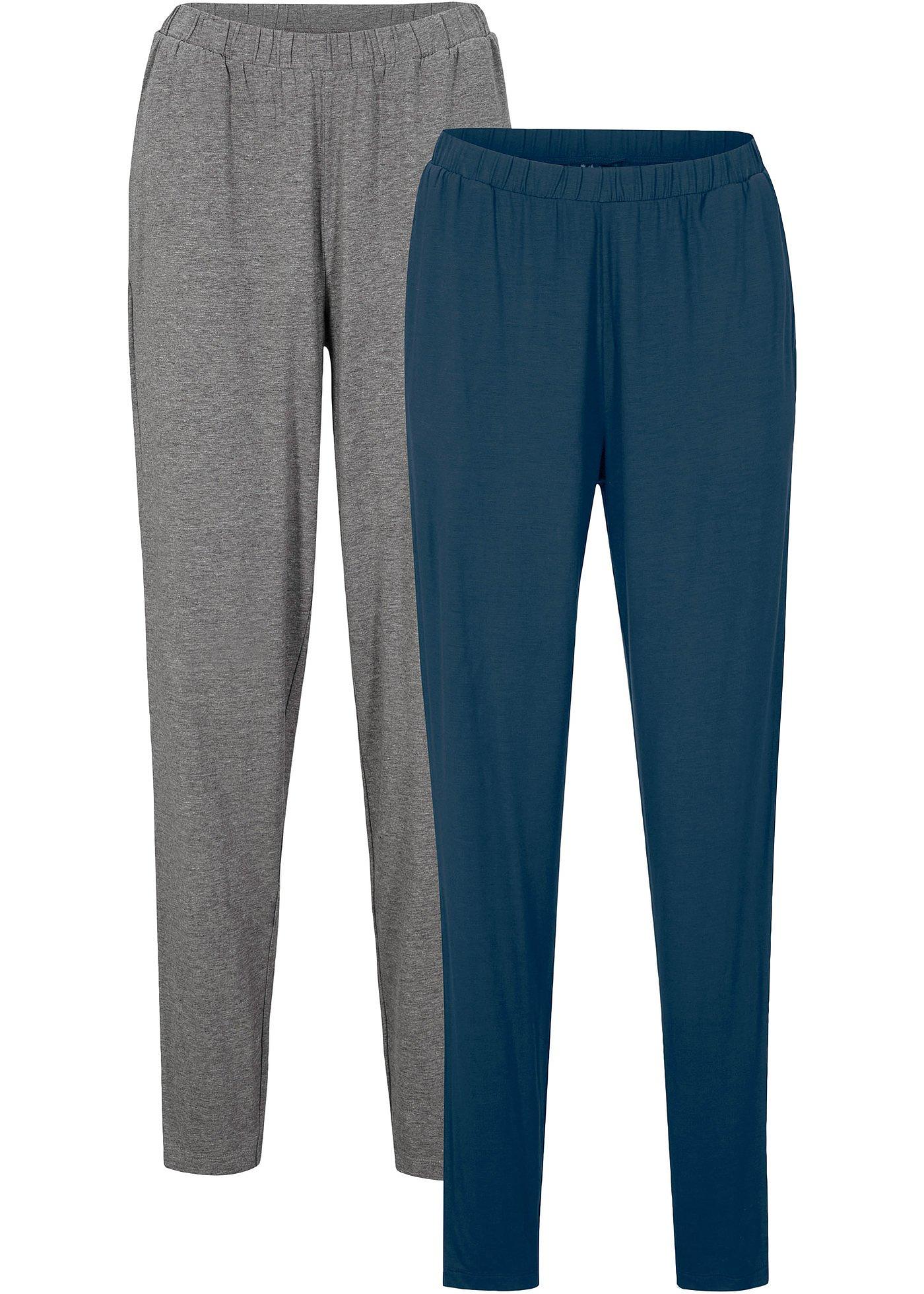 Lot de 2 pantalons en viscose avec taille confortable