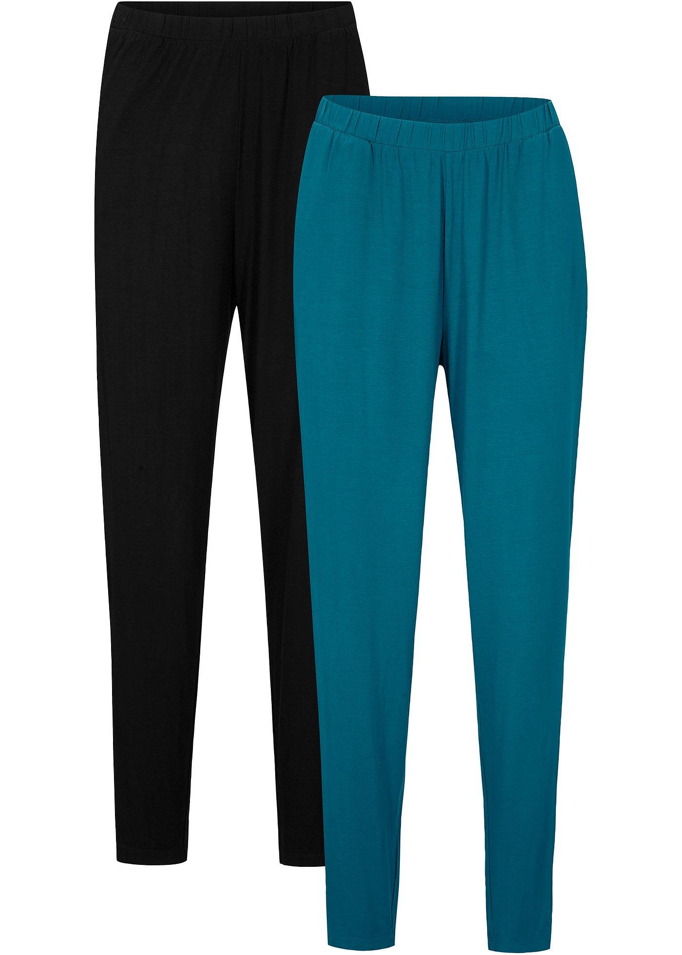 Lot de 2 pantalons en viscose avec taille confortable