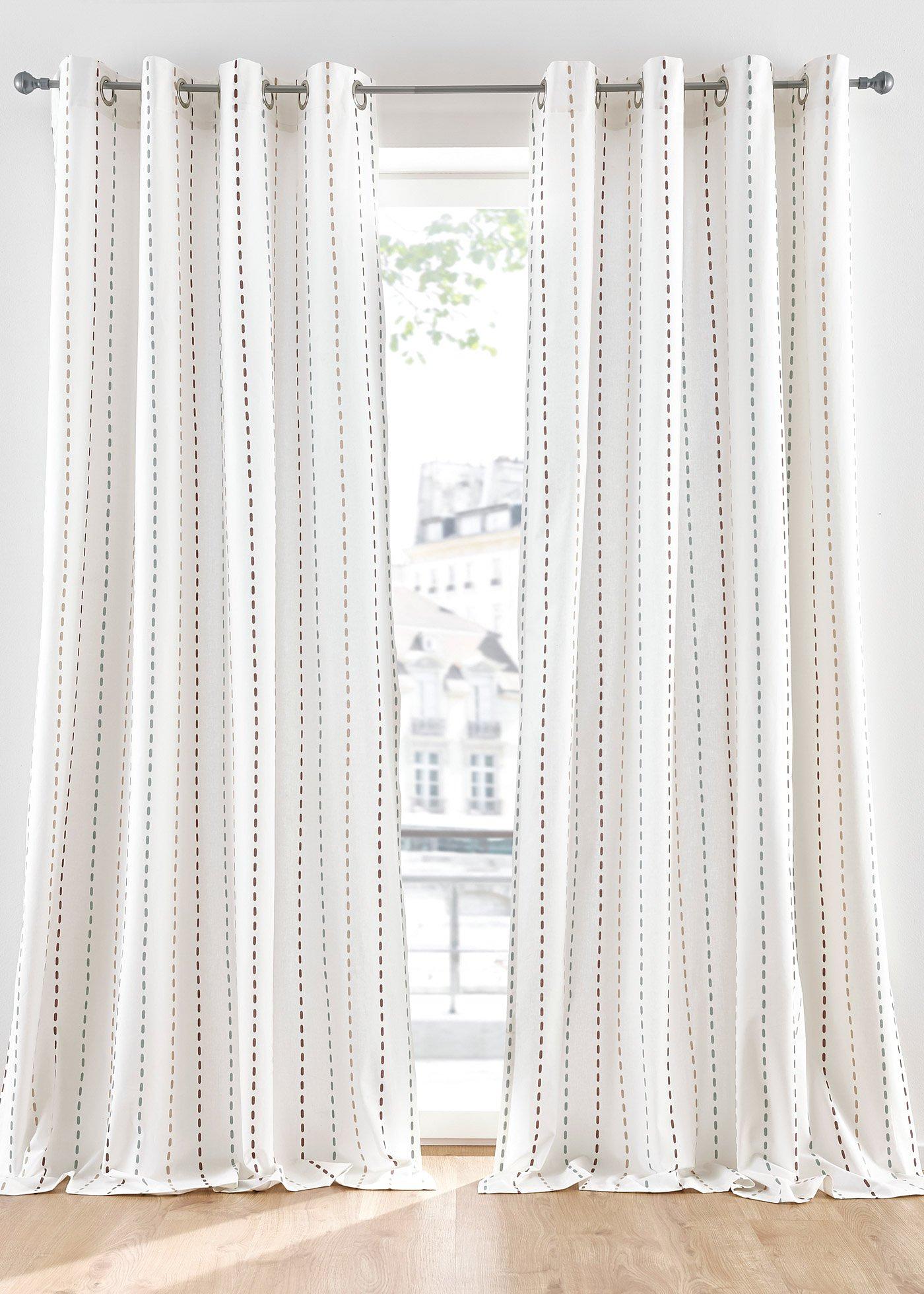 Panneau en coton à rayures (1 pce.)