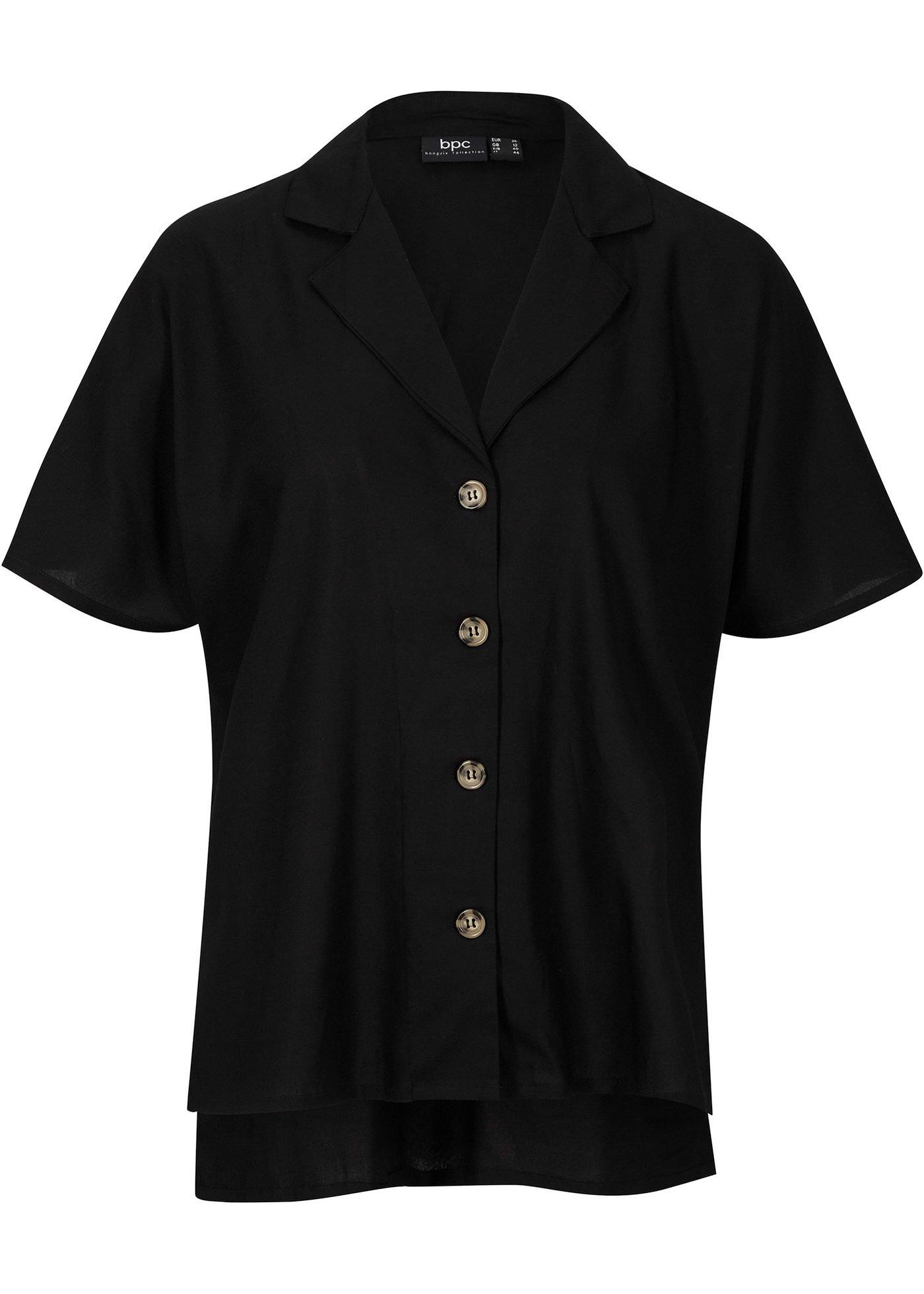 Blouse en viscose avec col en V, manches courtes