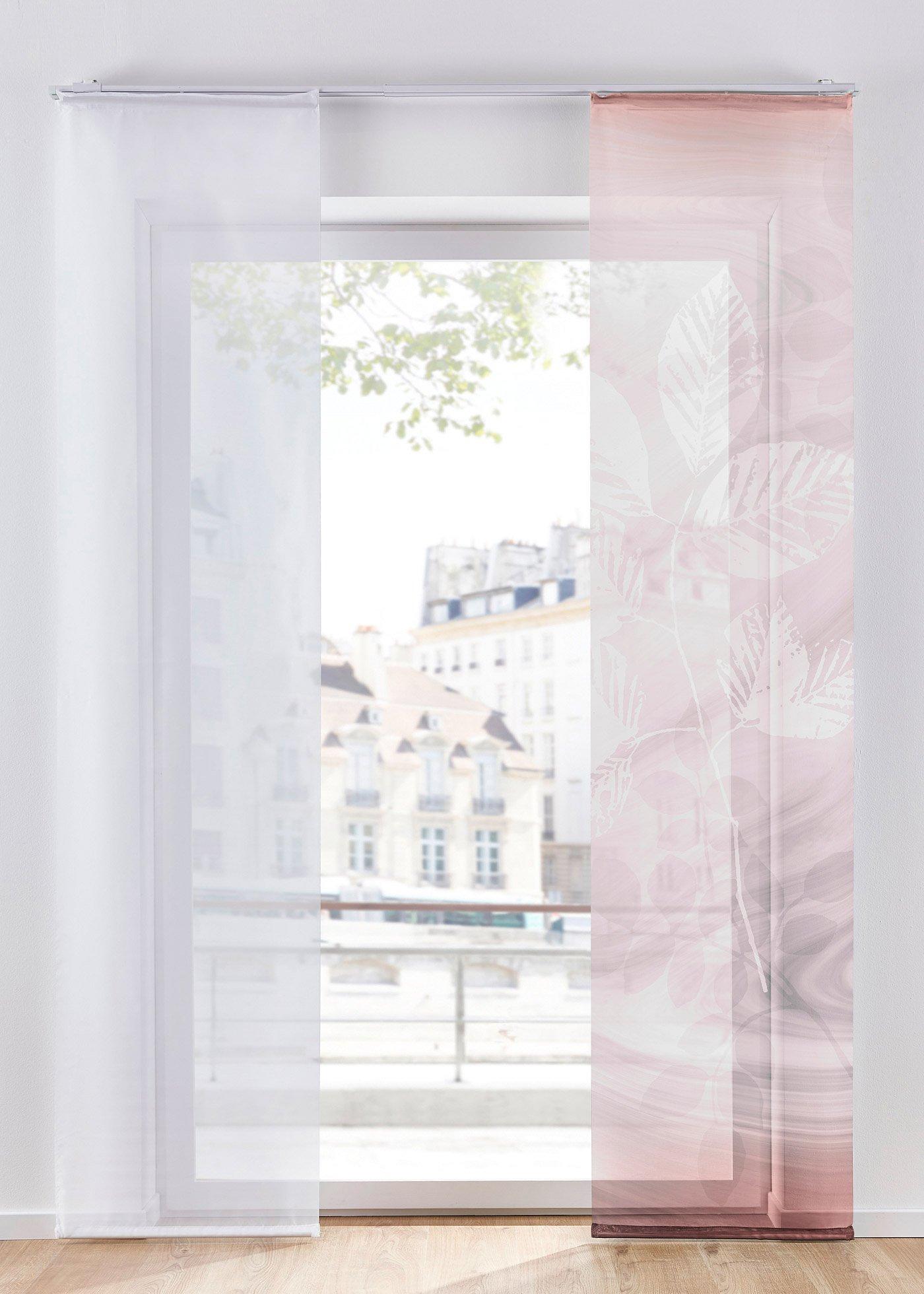 Panneau coulissant à motif végétal (Ens. 2 pces.)