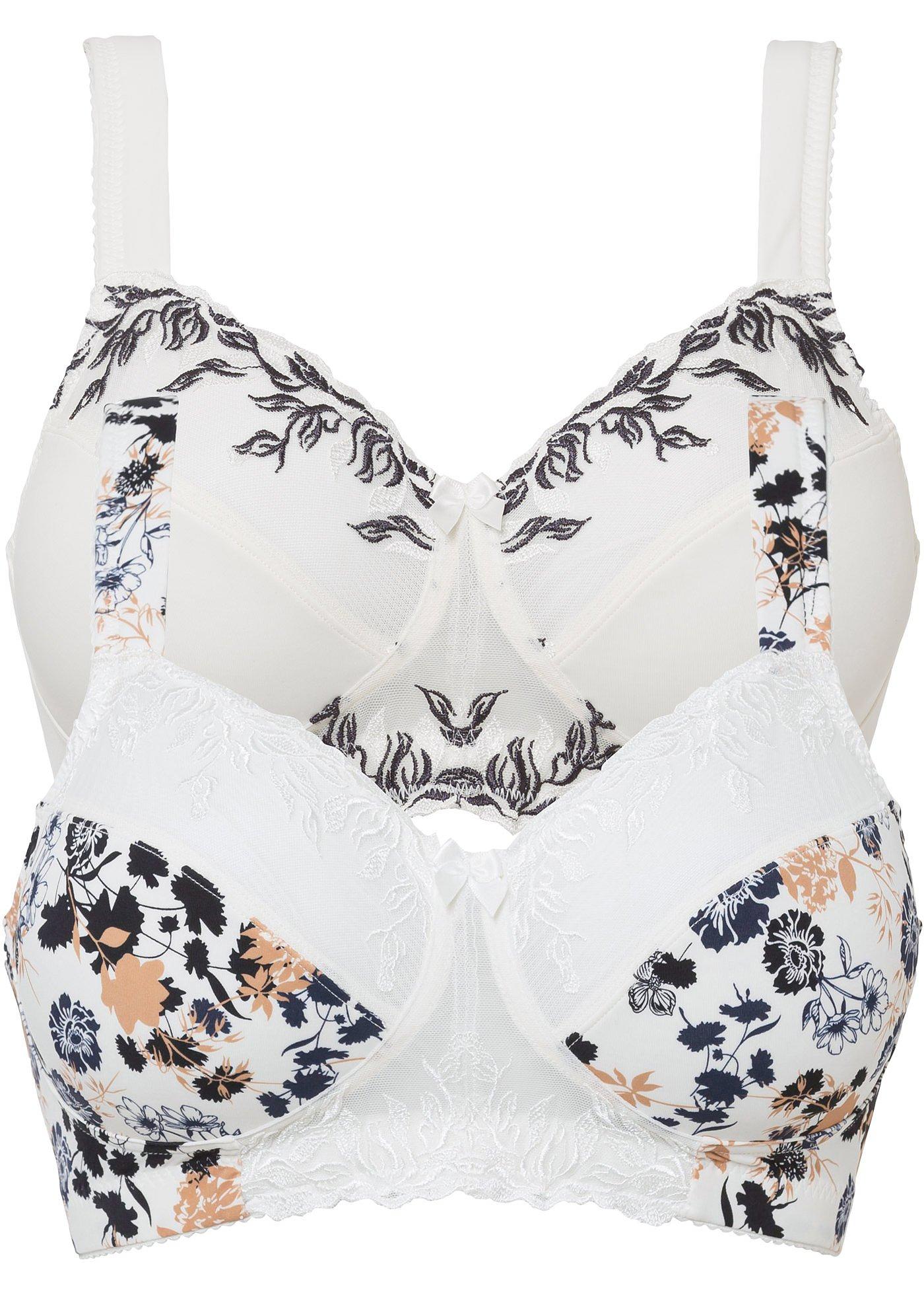 Lot de 2 soutiens-gorge minimiseurs sans armatures avec matériaux recyclés