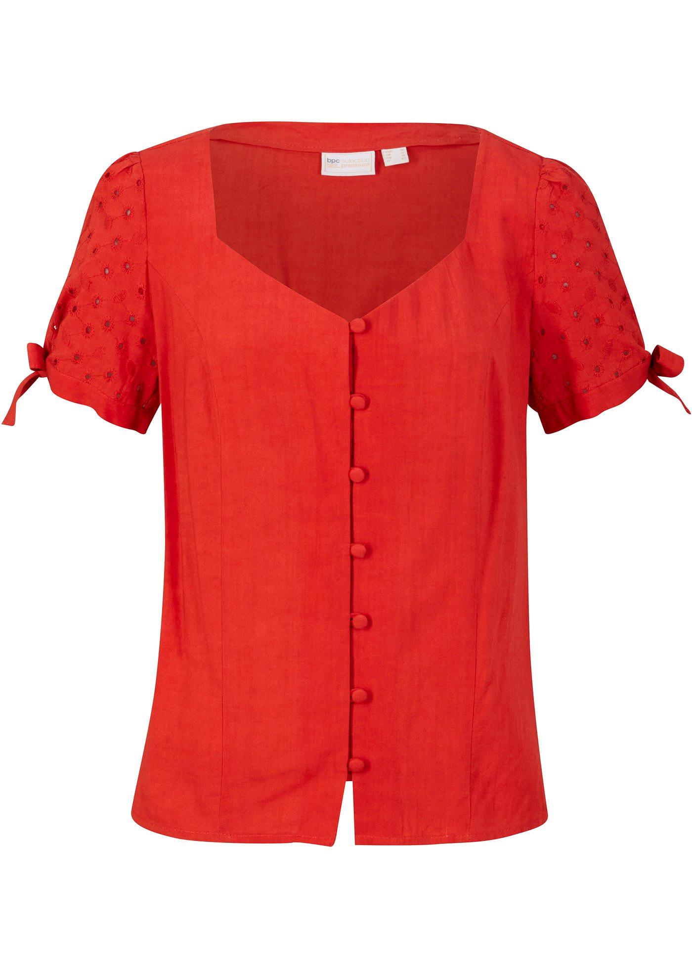 Blouse à broderie ajourée