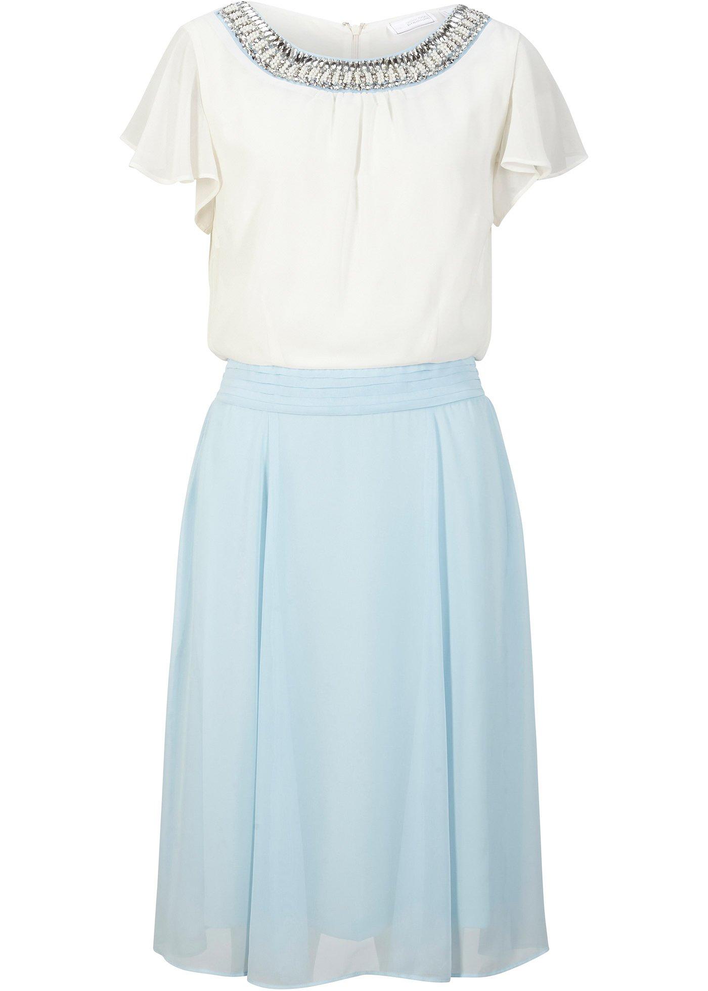 Robe en chiffon avec application