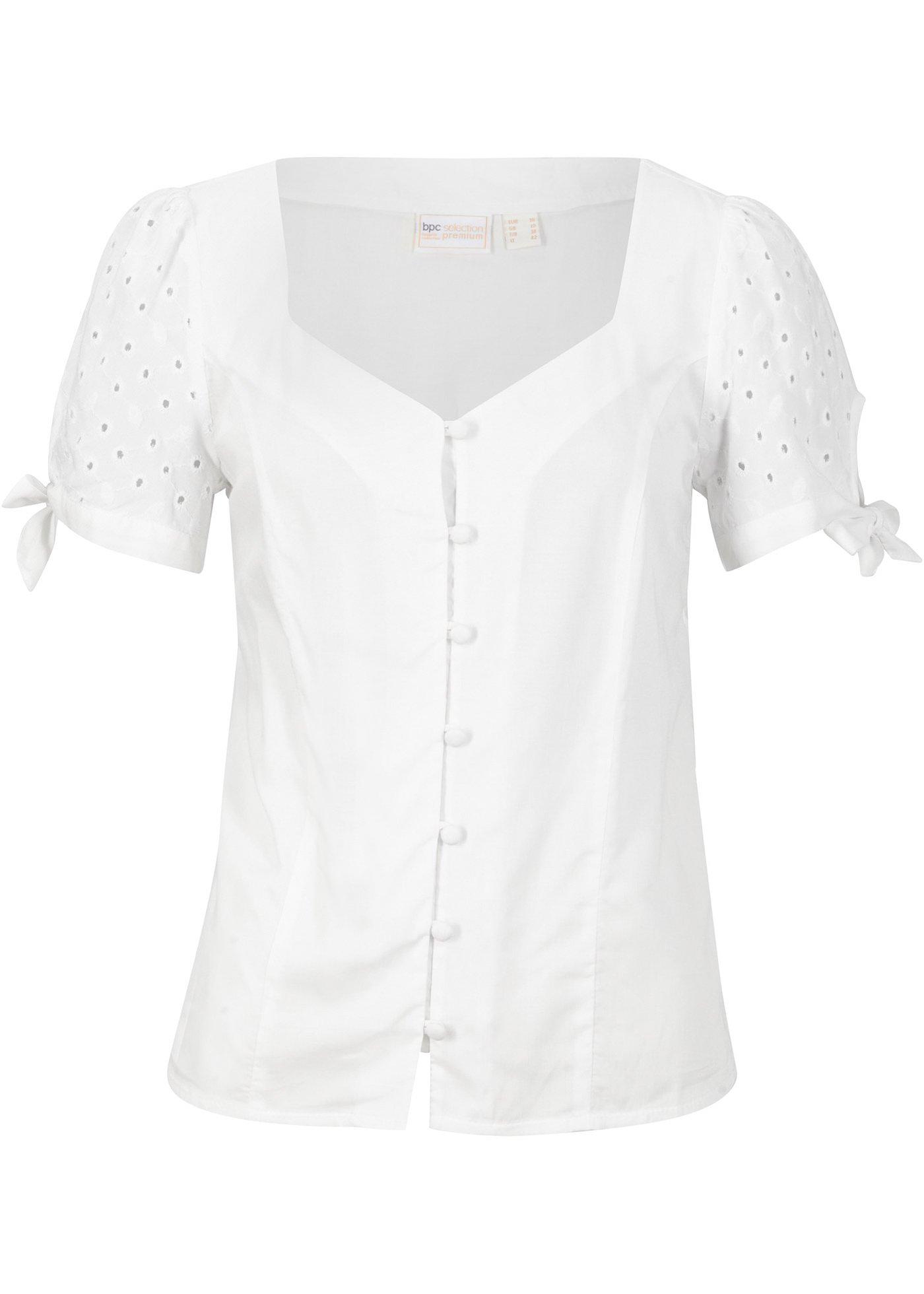 Blouse à broderie ajourée