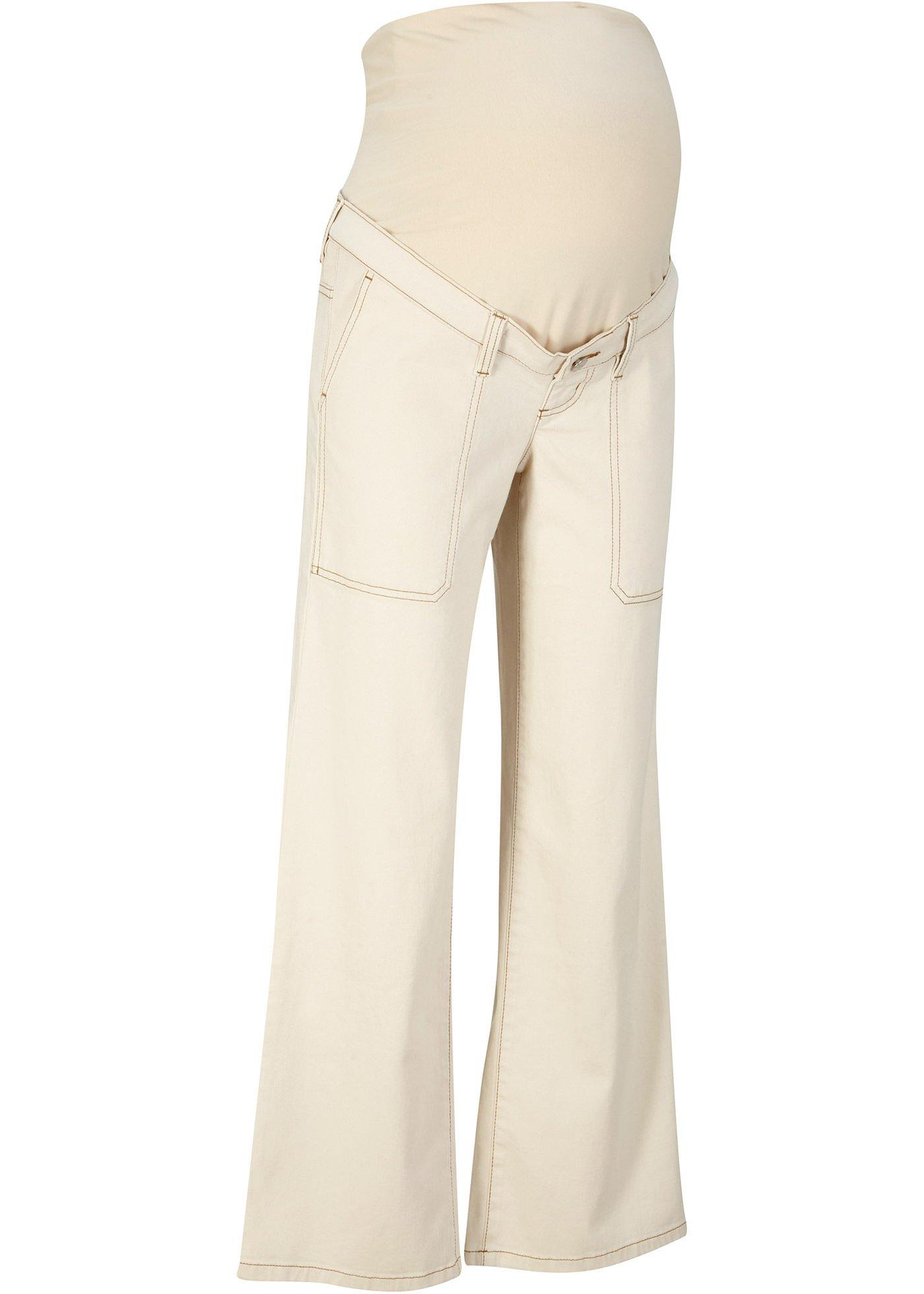 Pantalon en twill ample de grossesse en coton bio