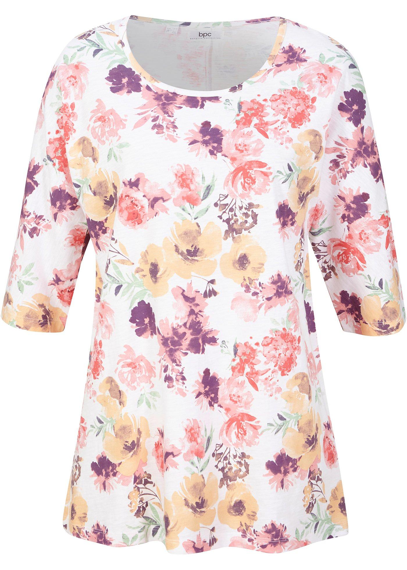 T-shirt en coton flammé