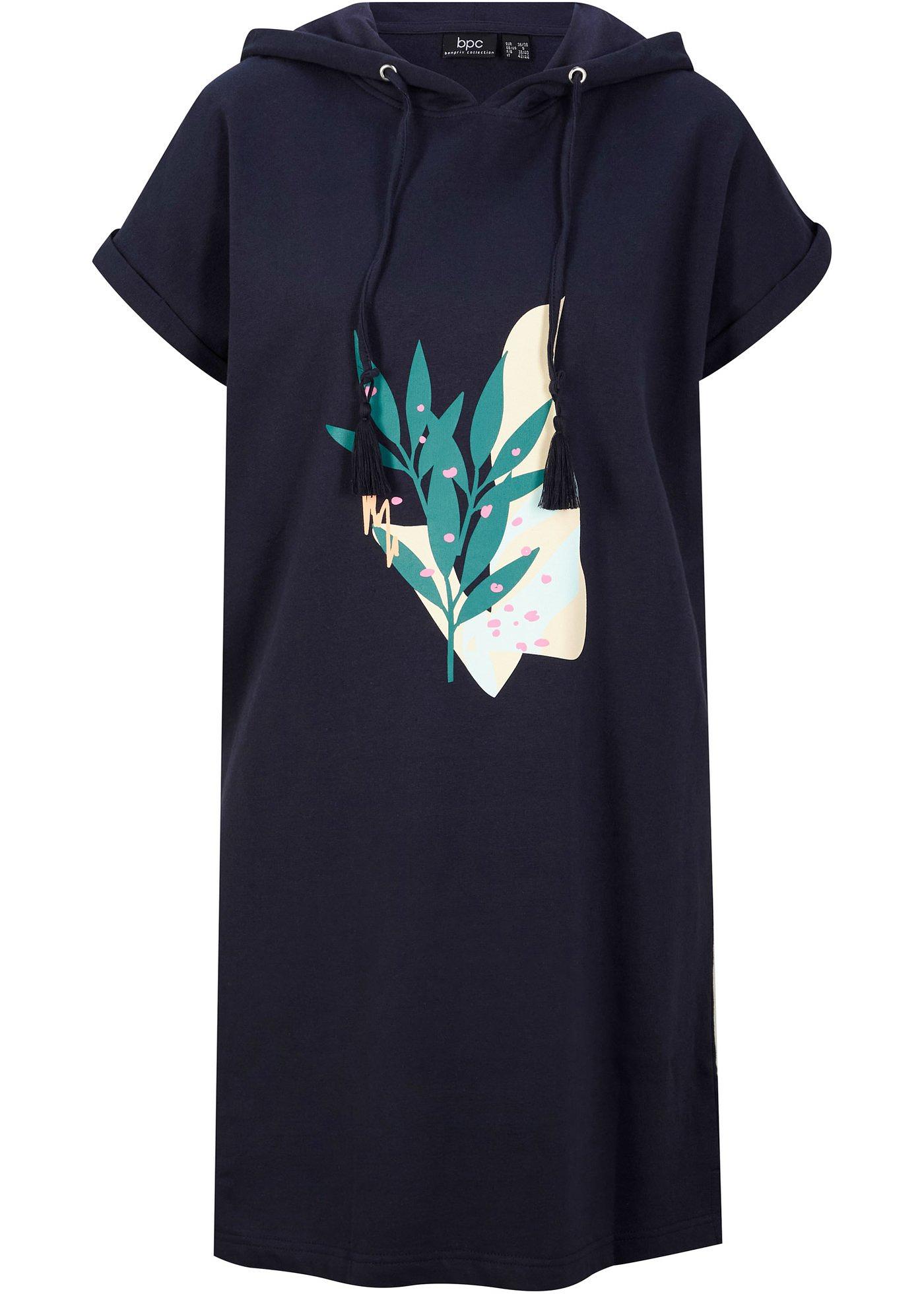 Robe sweat à capuche en coton bio