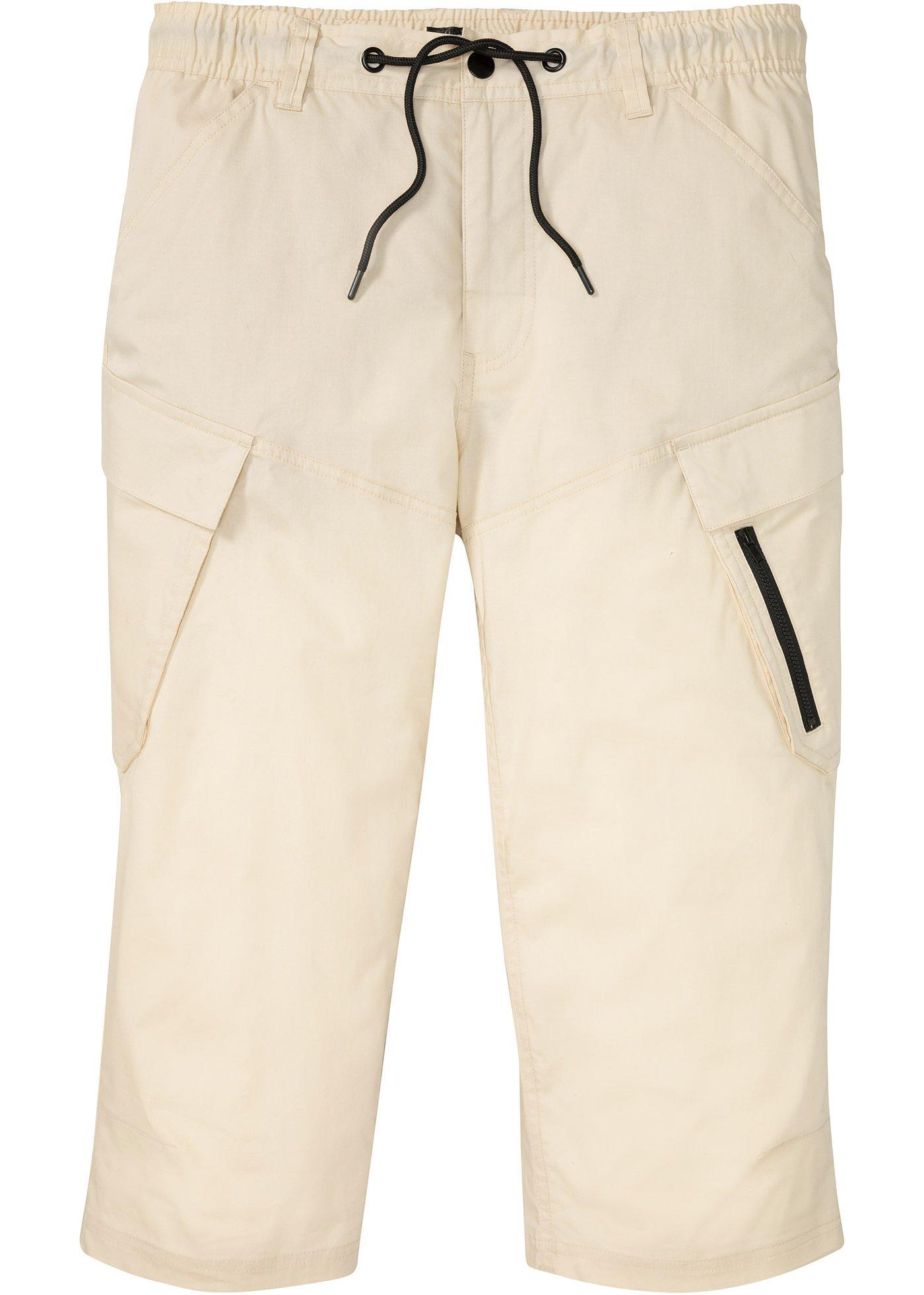 Pantalon paper touch 3/4 extensible, Regular Fit