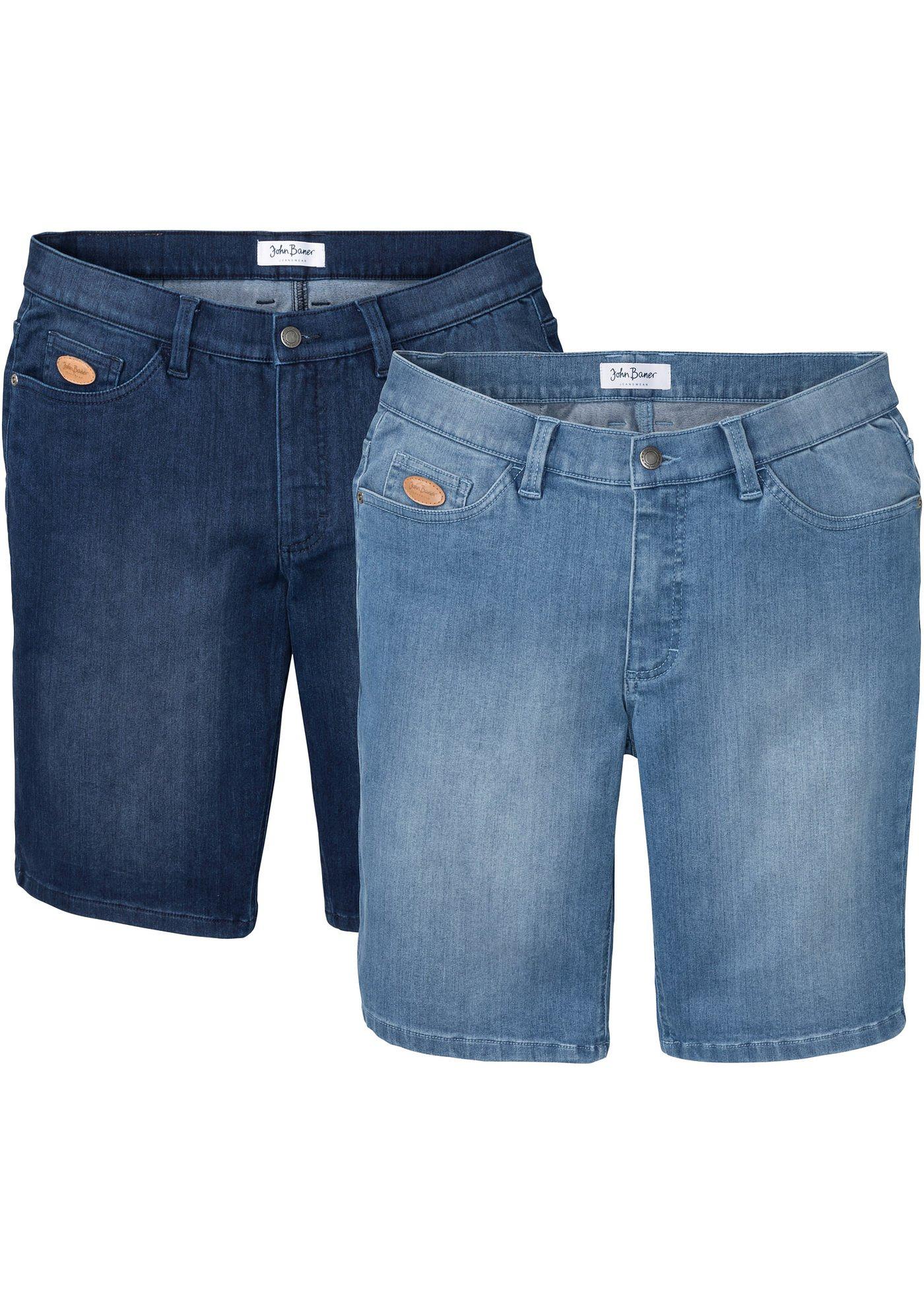 Image de Lot de 2 bermudas en jean ultra soft, Regular Fit