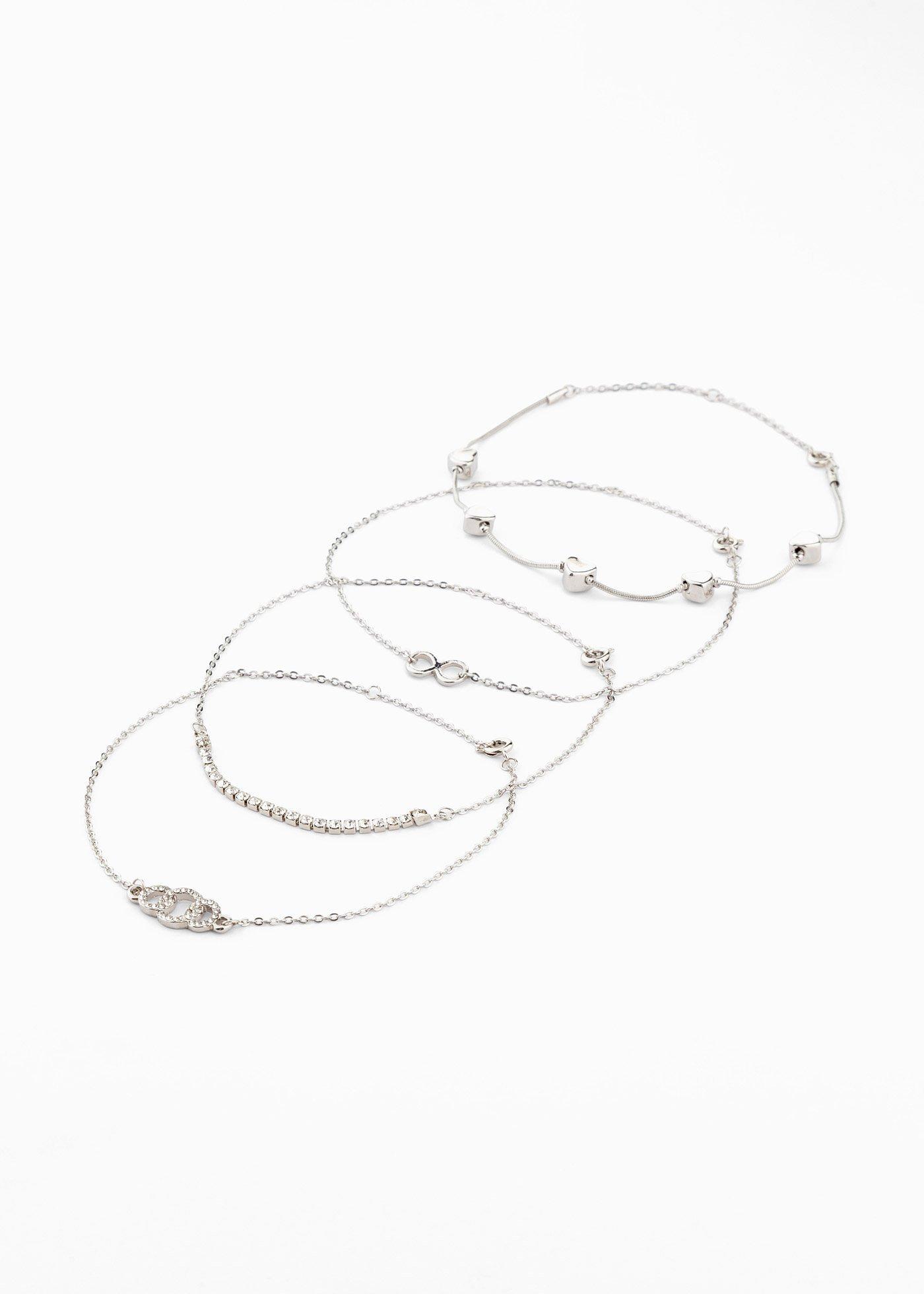 Set de bracelets (Ens. 4 pces.) avec cristaux