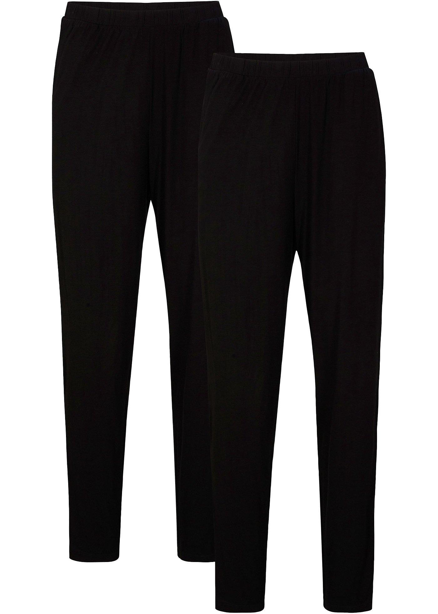 Image de Lot de 2 pantalons en viscose avec taille confortable