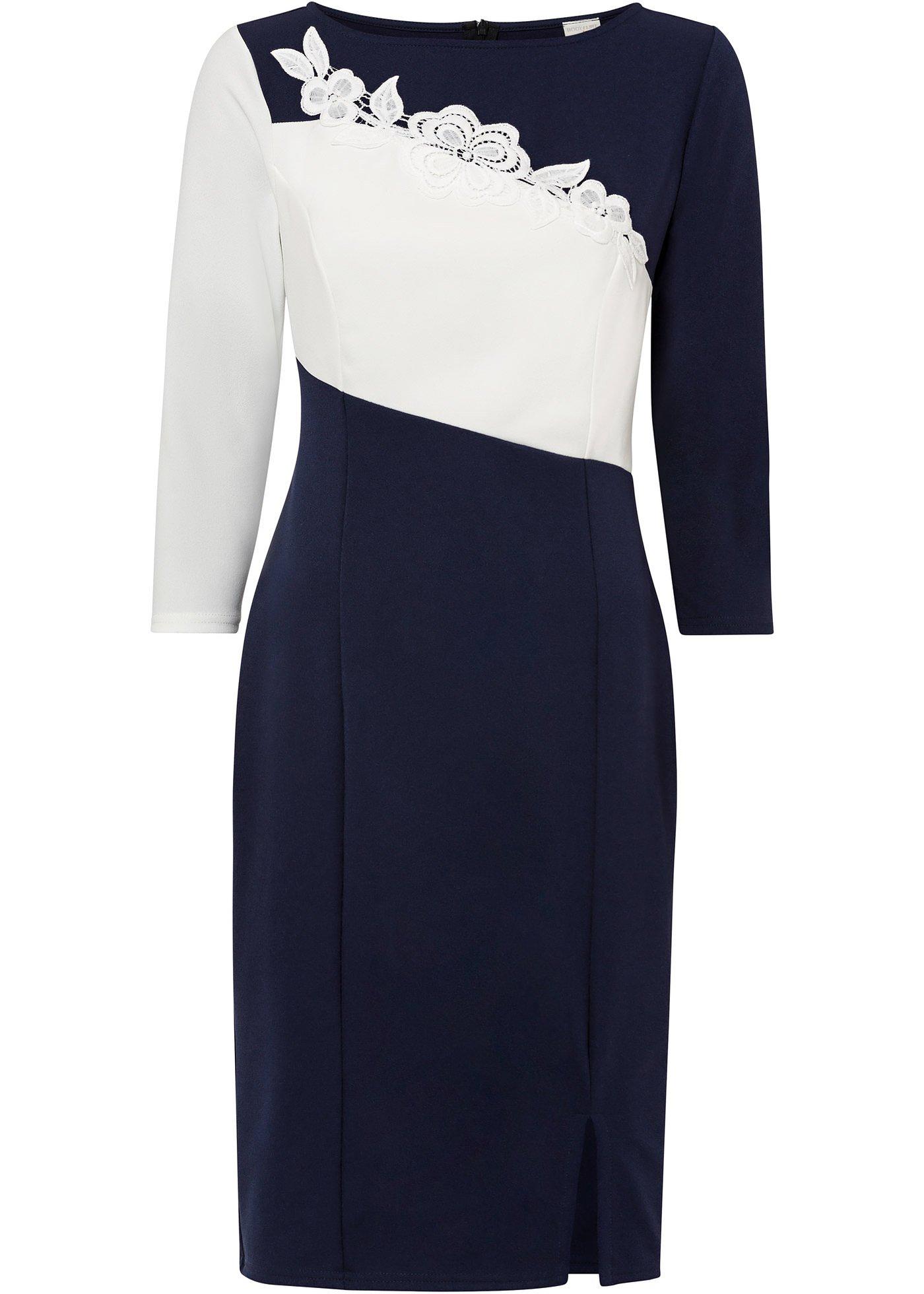 Robe fourreau à dentelle