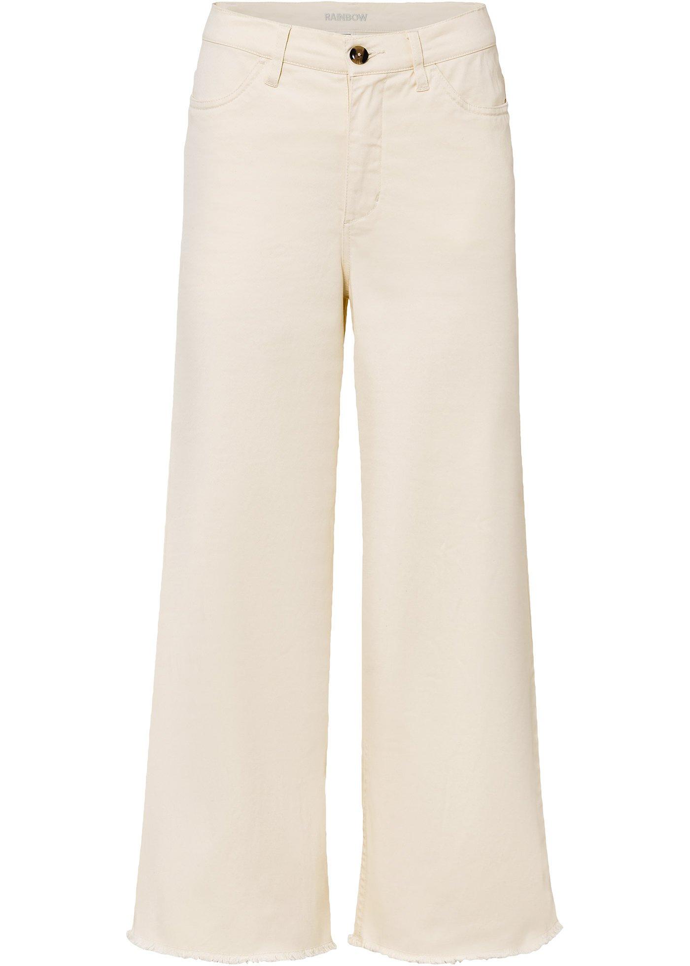 Jupe-culotte en twill avec effet destroyed