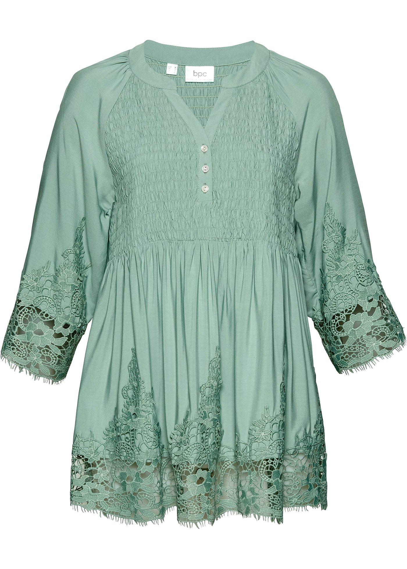 Tunique en viscose à dentelle