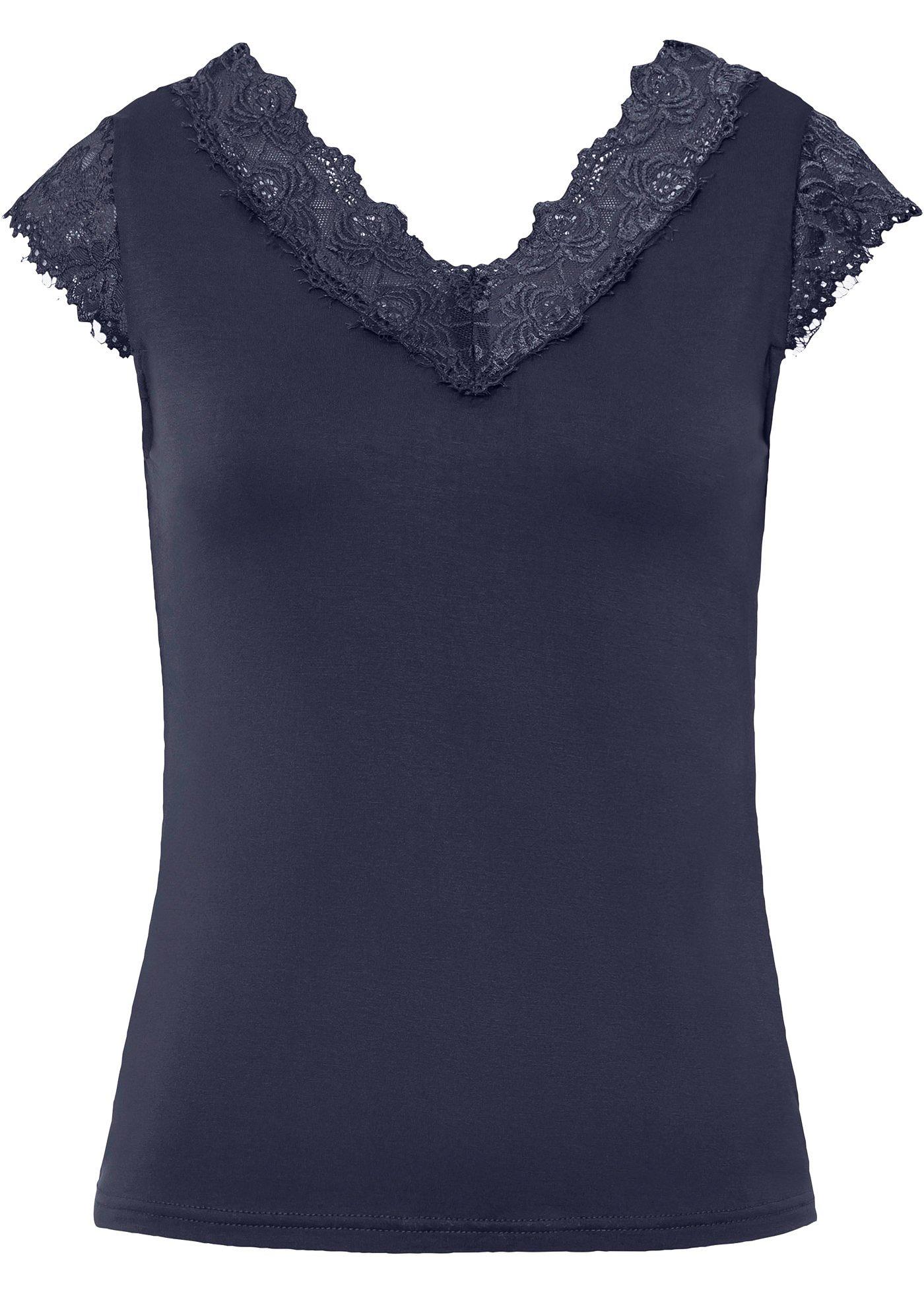 T-shirt à dentelle en viscose durable