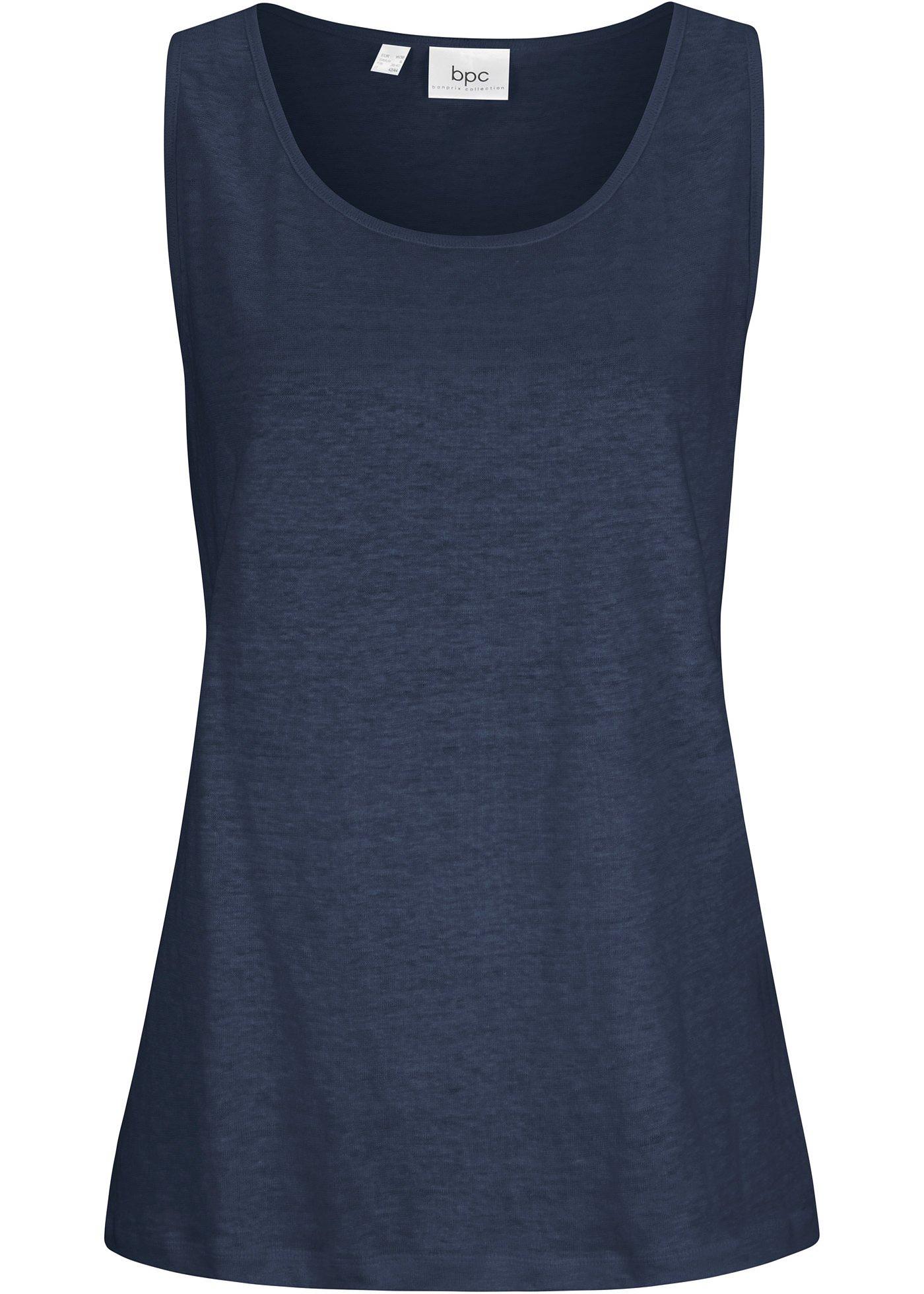 Top en lin, coupe décontractée