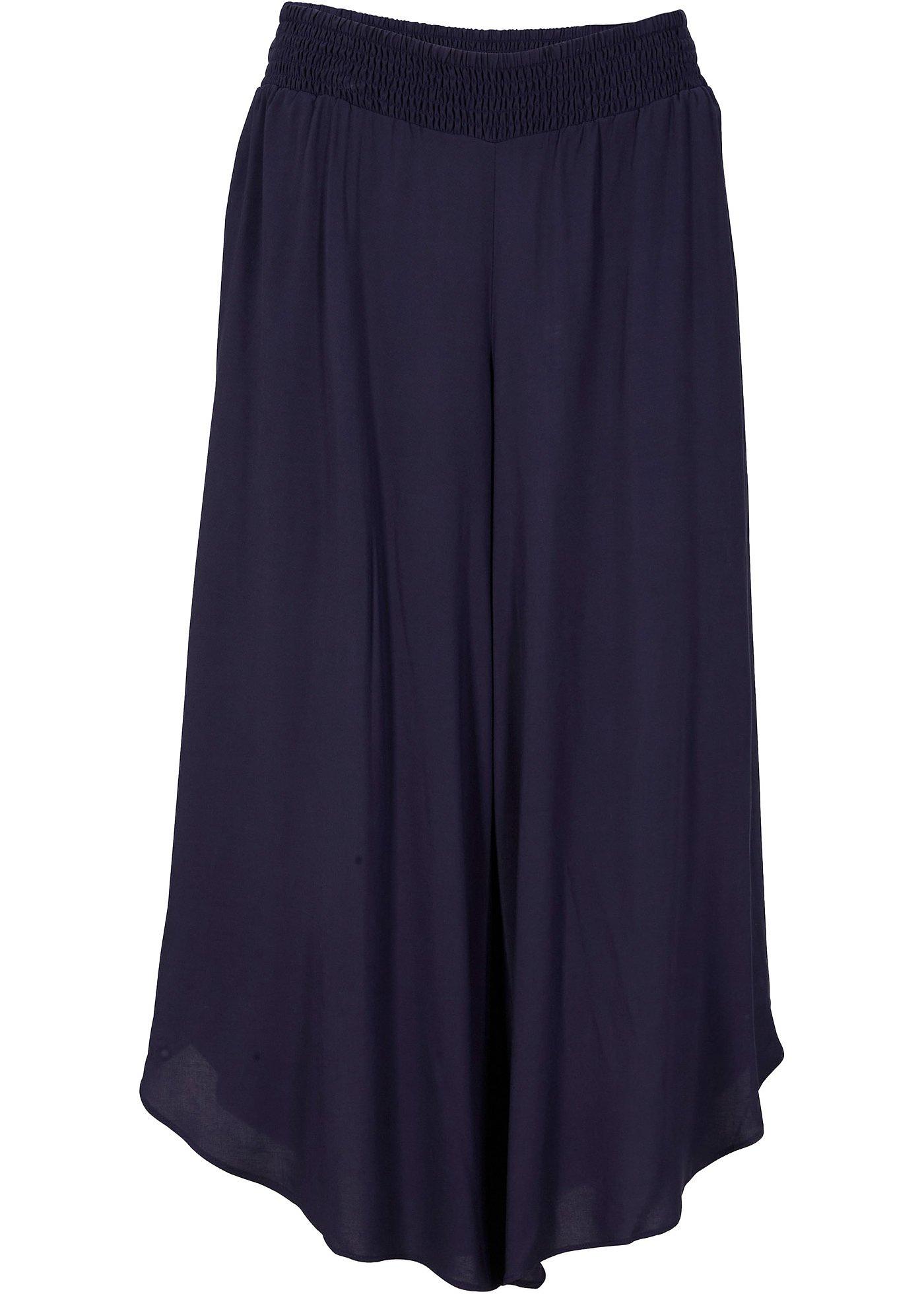 Jupe-culotte avec tour de taille confortable en viscose