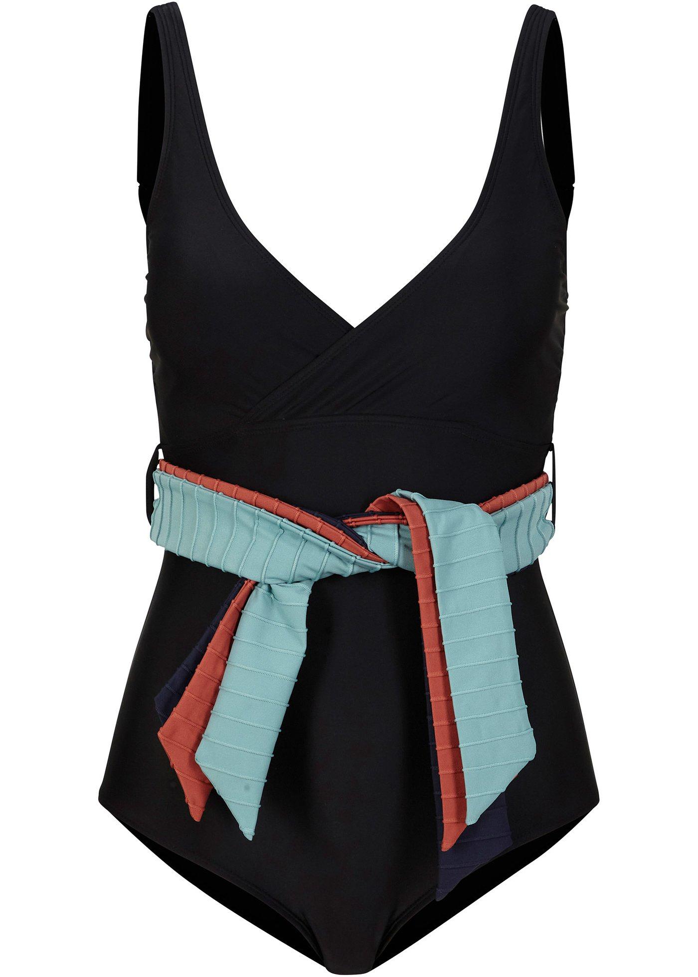 Maillot 1 pièce durable + 3 ceintures (Ens. 4 pces.)