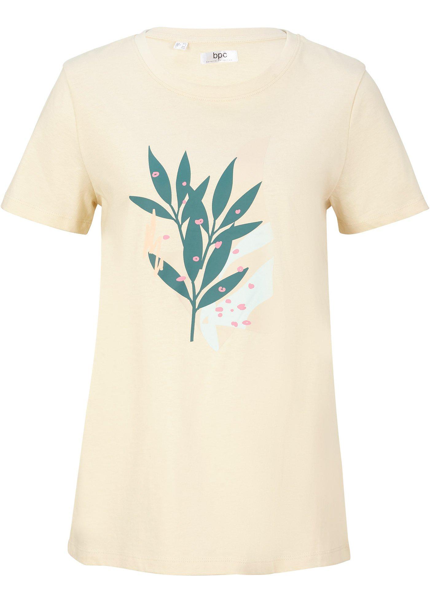 T-shirt en coton bio avec imprimé floral