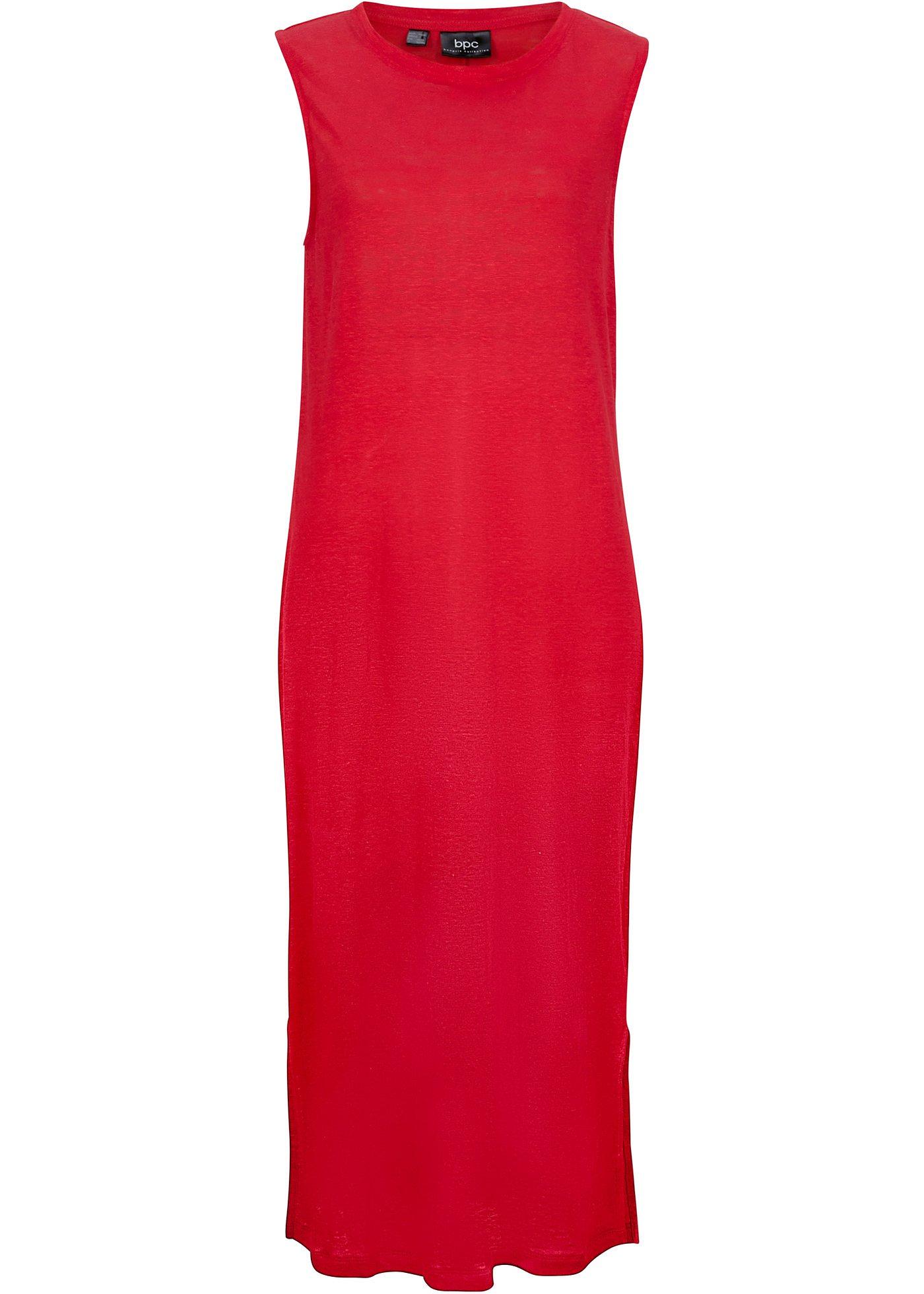 Robe en jersey lin, longueur midi