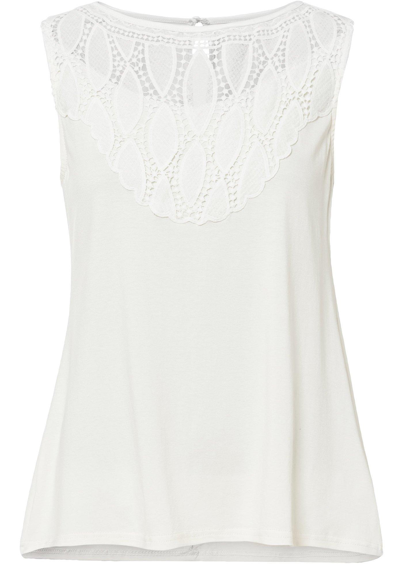 Top à dentelle en viscose durable