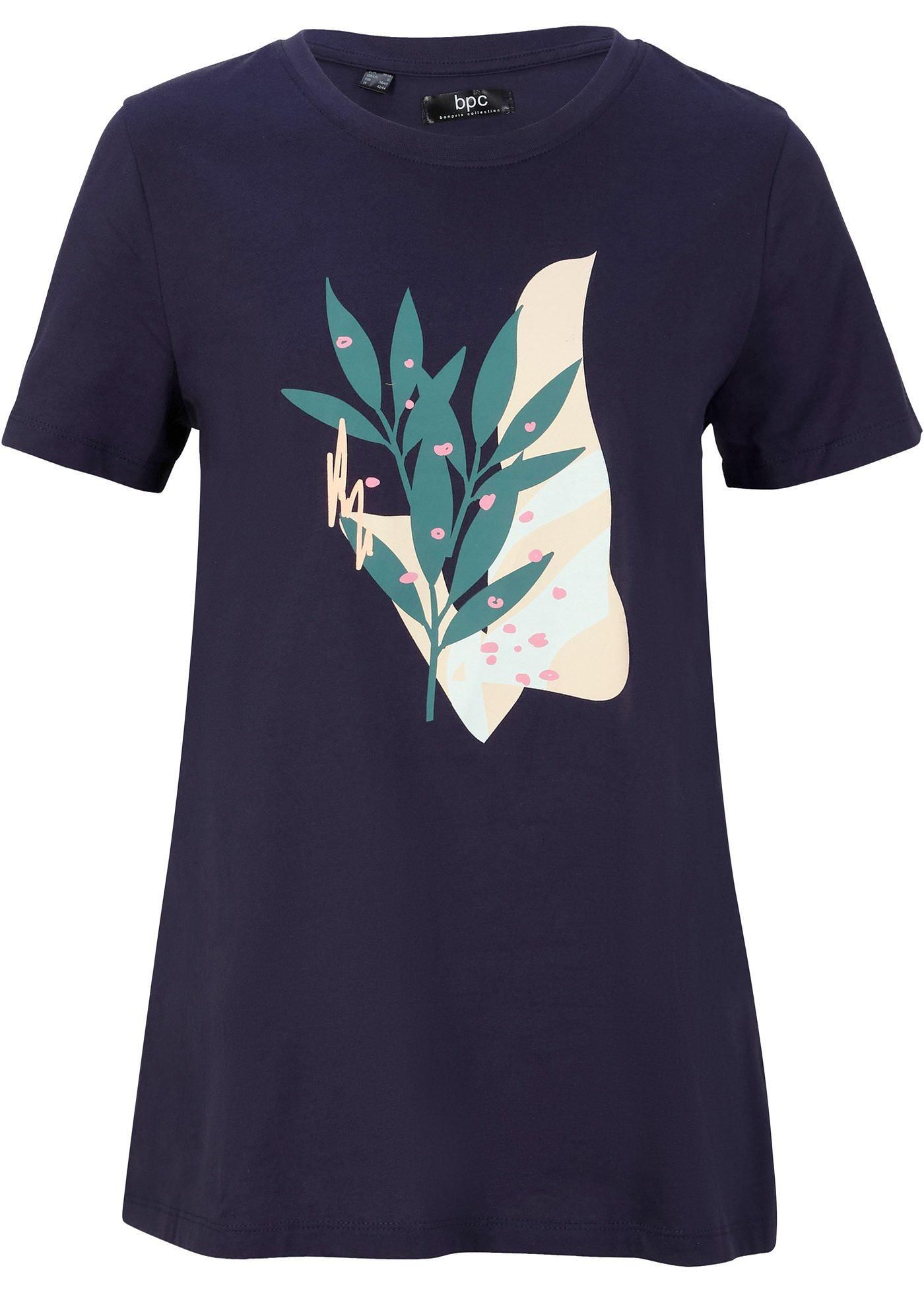 T-shirt en coton bio avec imprimé floral