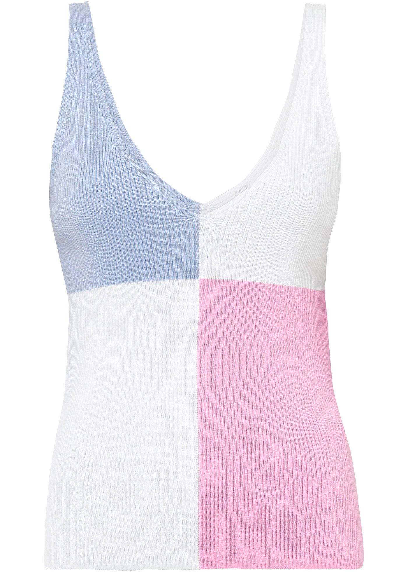 Top en maille color block