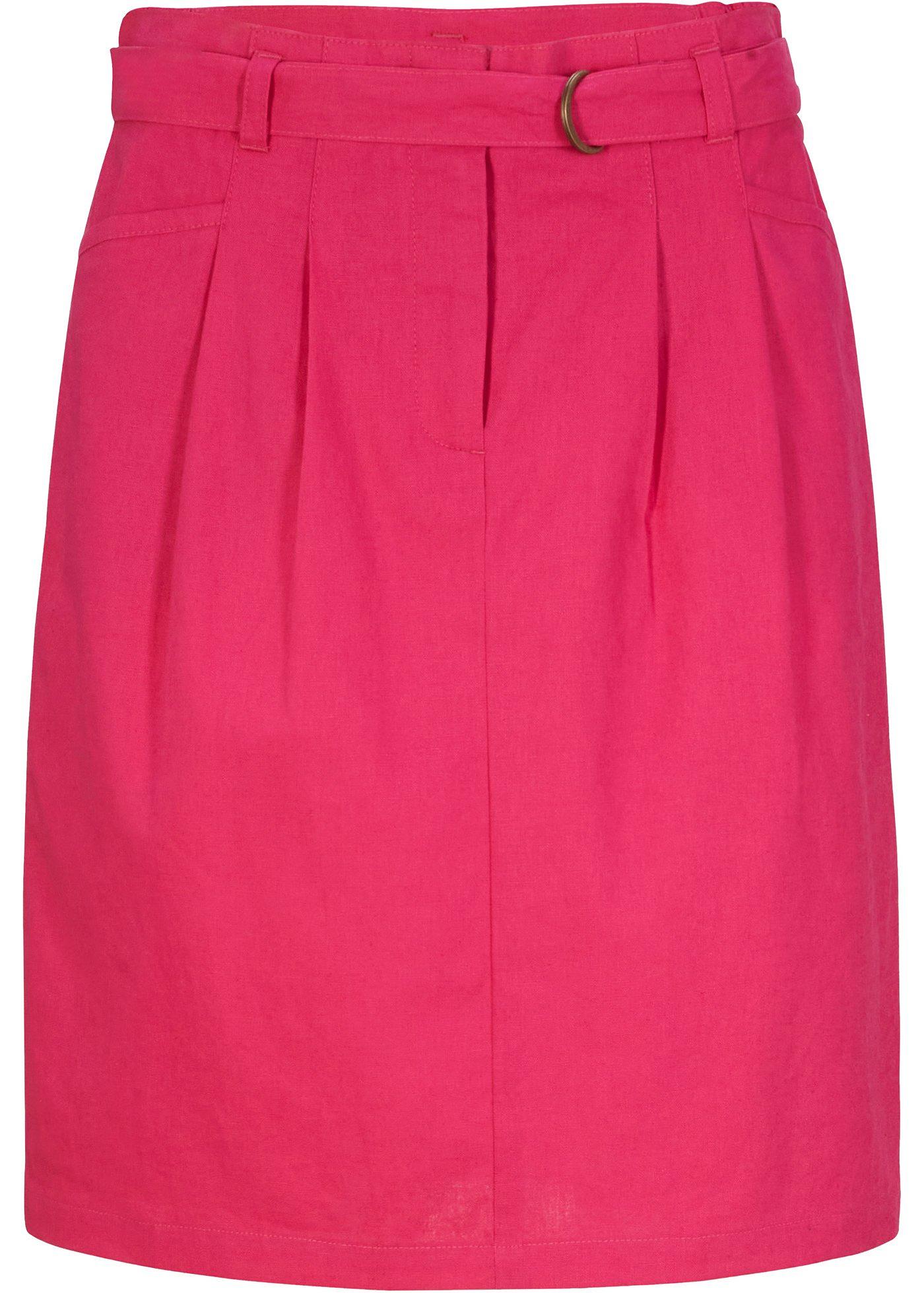 Image de Jupe en lin avec ceinture à nouer