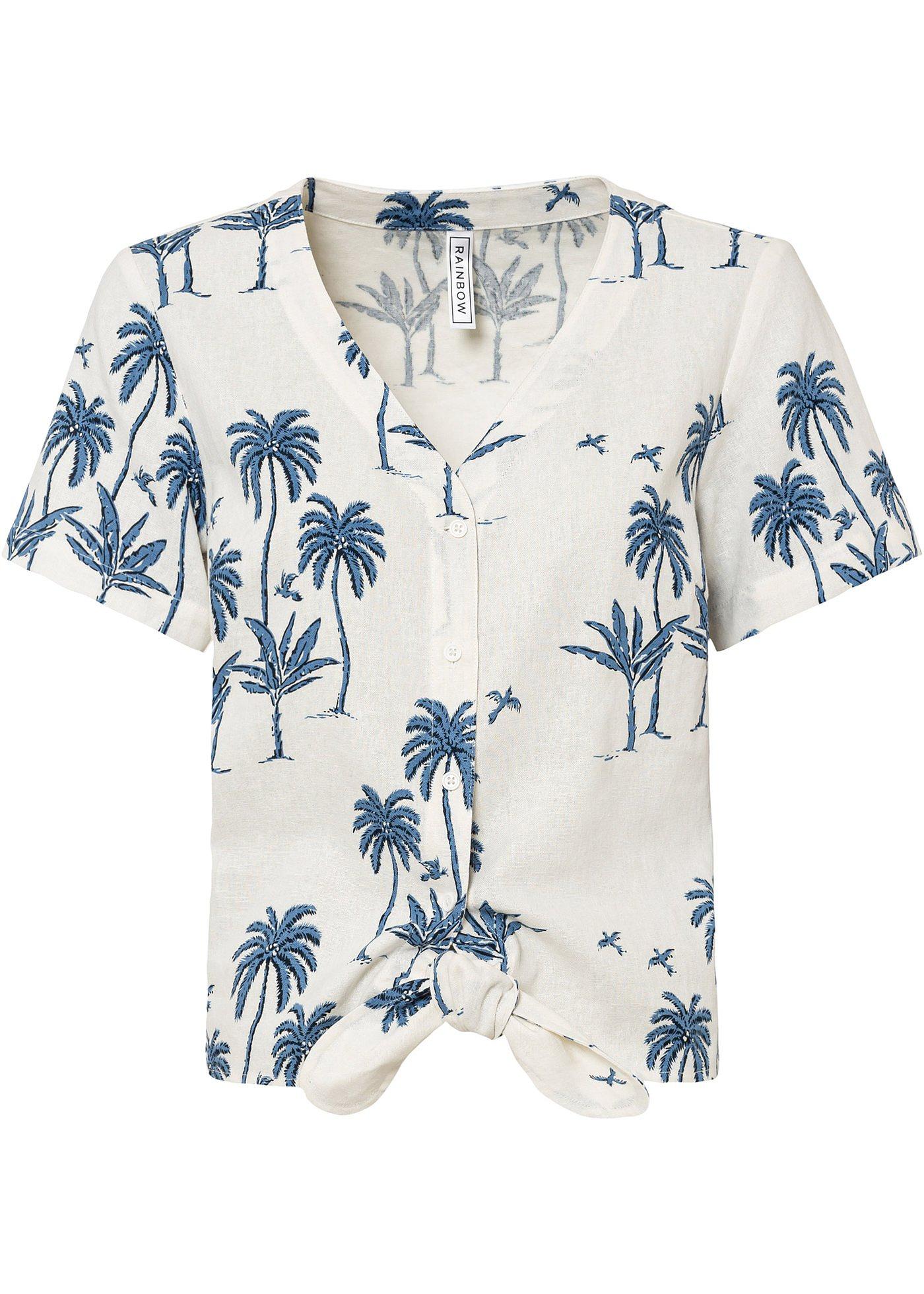 Chemisier imprimé avec détail nœud