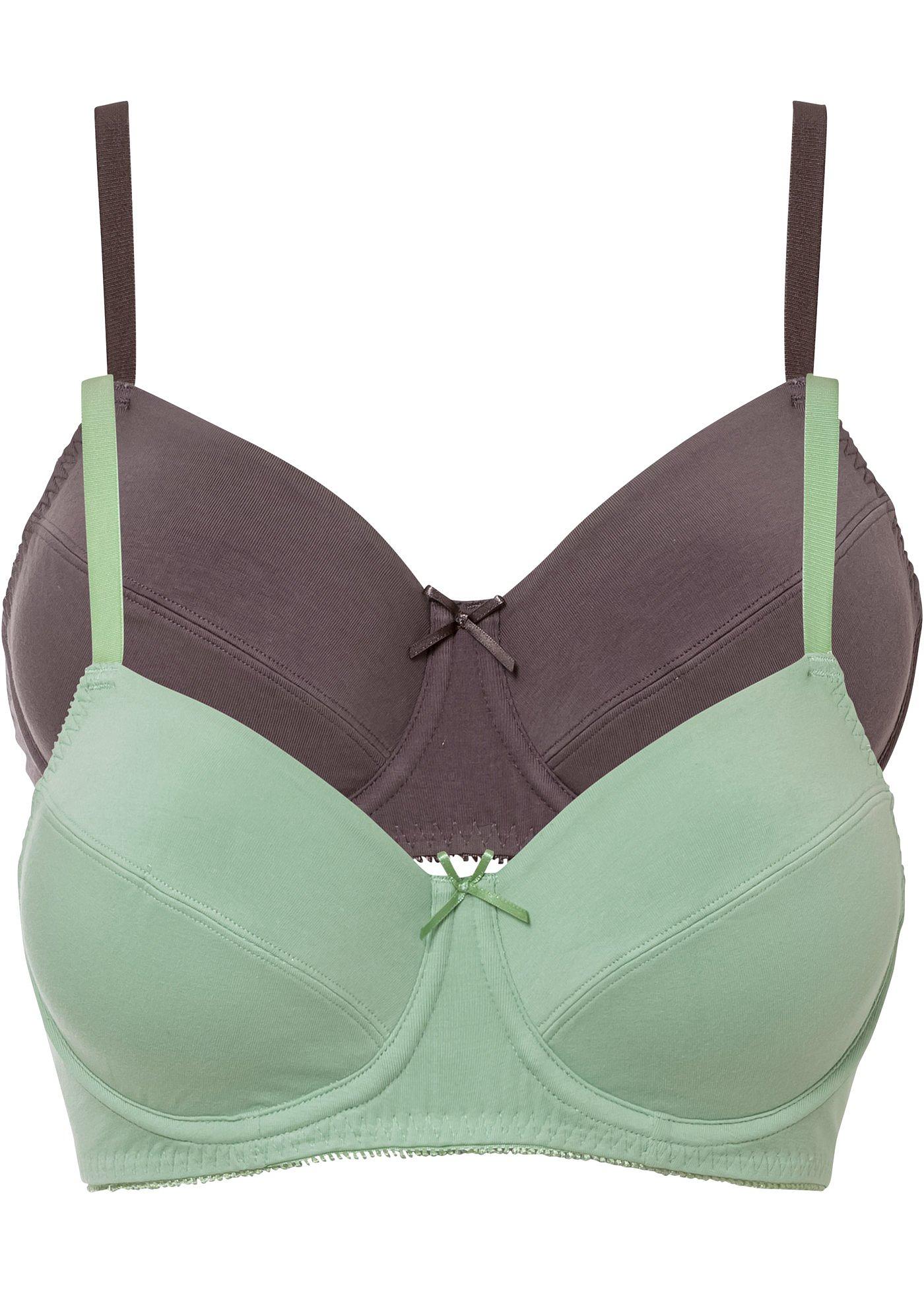 Lot de 2 soutiens-gorge à armatures avec coton bio