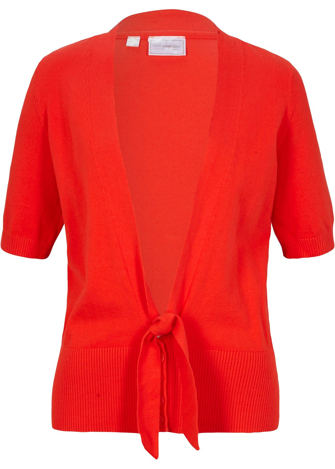 Gilet court noué en maille