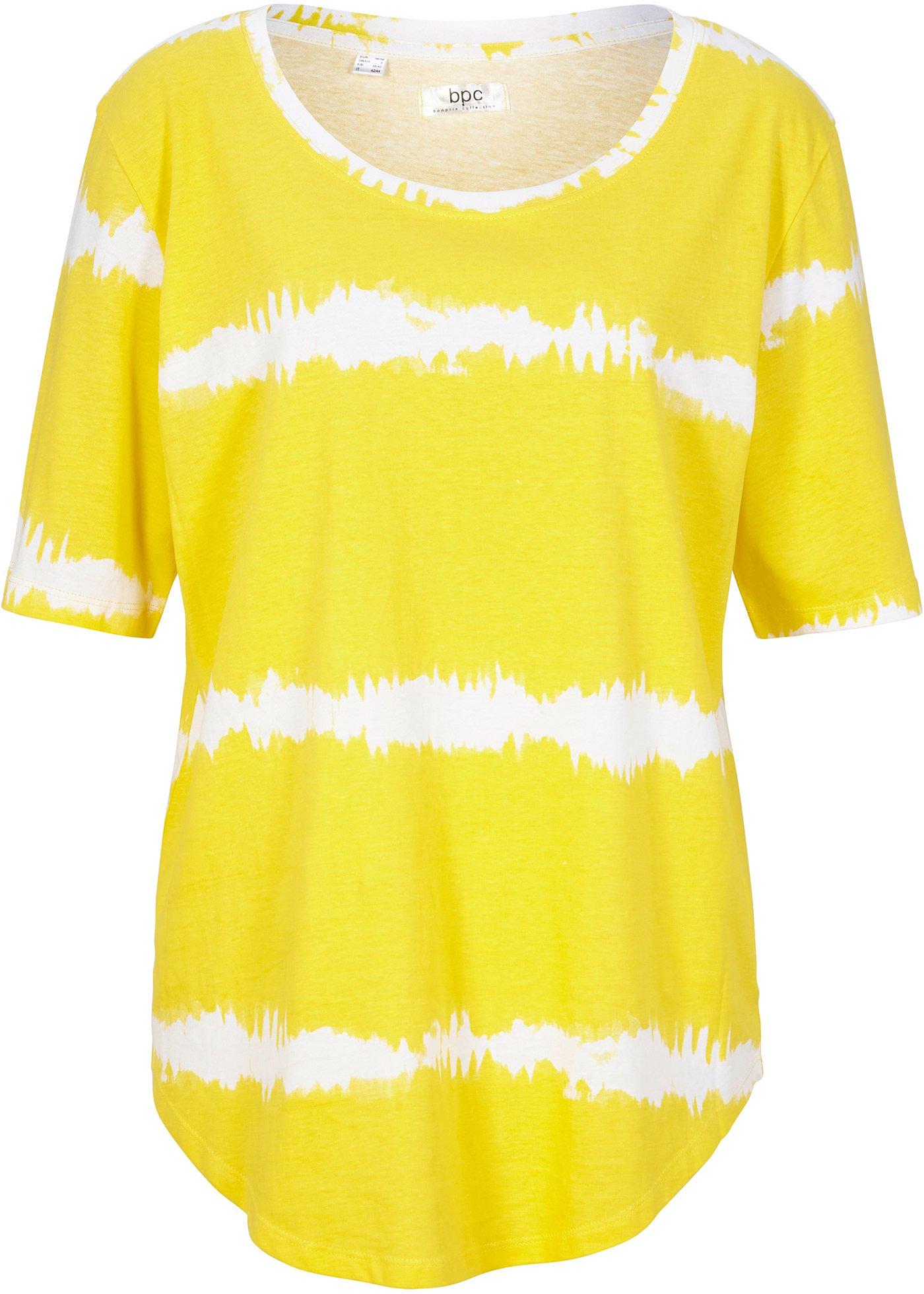 T-shirt coton avec imprimé batik, manches 1/2