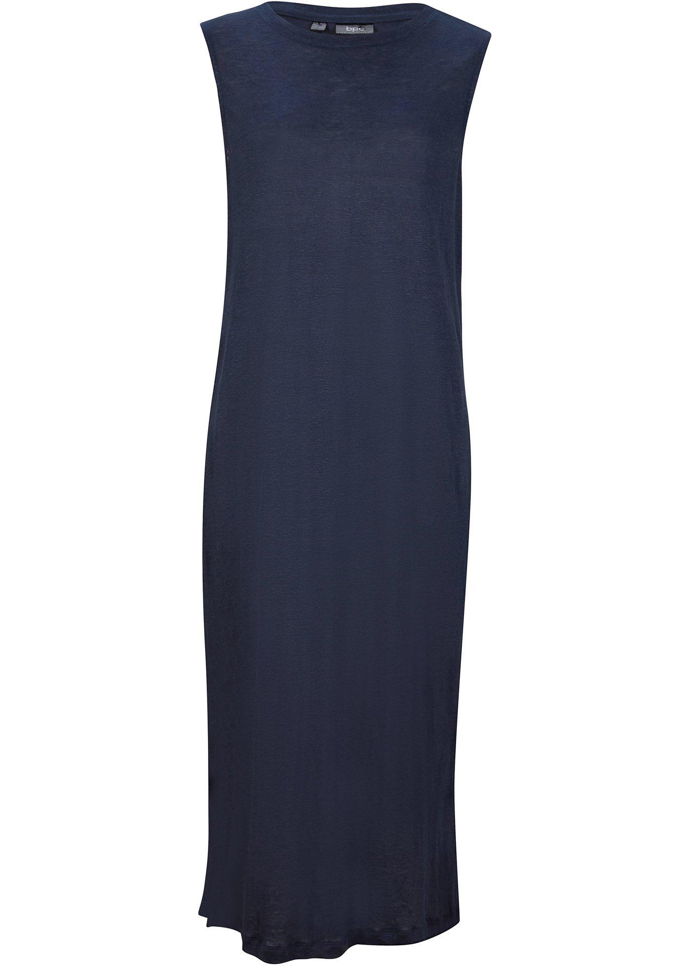 Robe en jersey lin, longueur midi