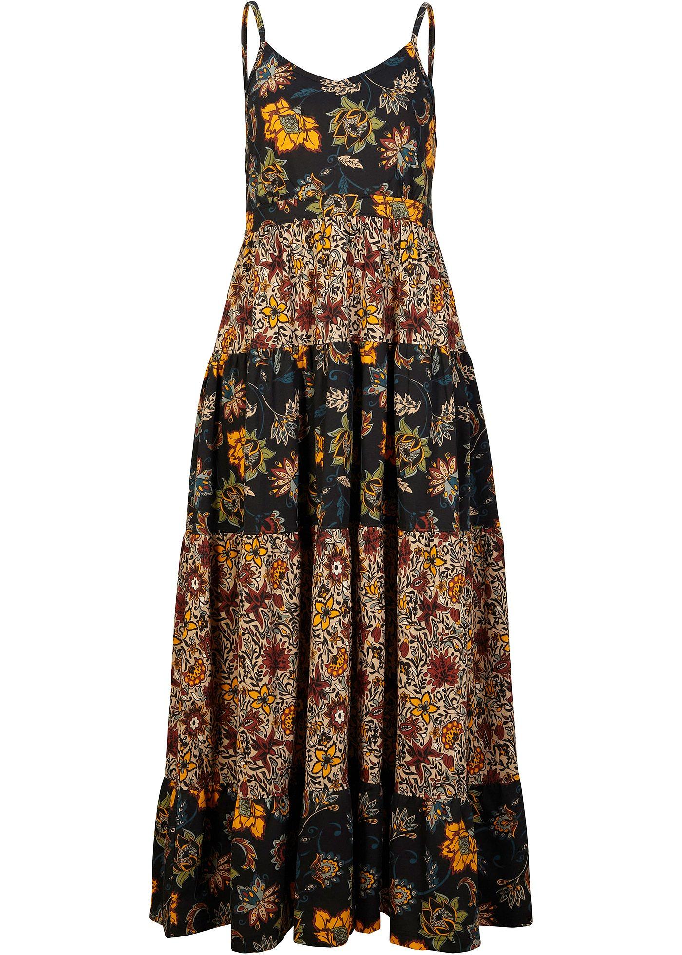 Robe longue à volants