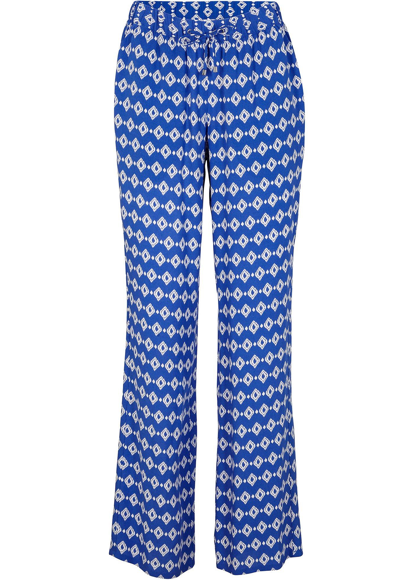 Pantalon à taille élastiquée imprimé en viscose