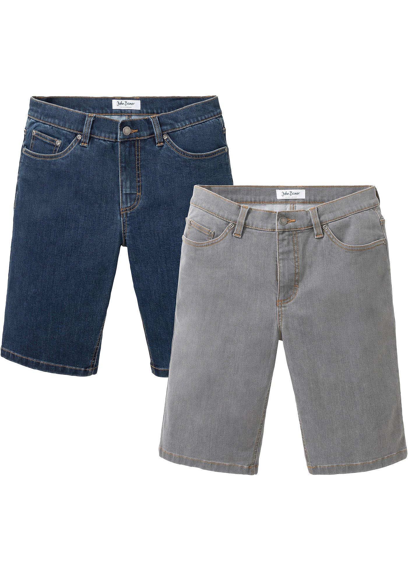 Image de Lot de 2 bermudas en jean extensibles coupe confort, Regular