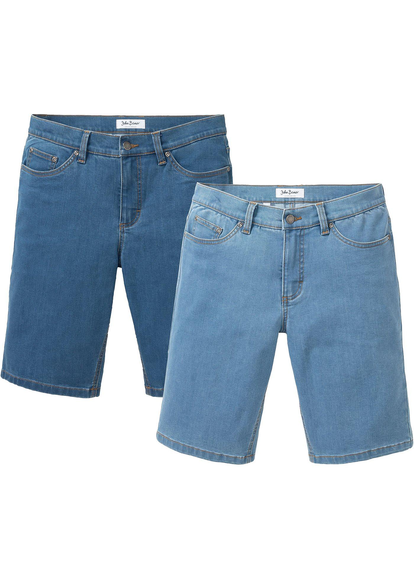 Lot de 2 bermudas en jean extensibles coupe confort, Regular