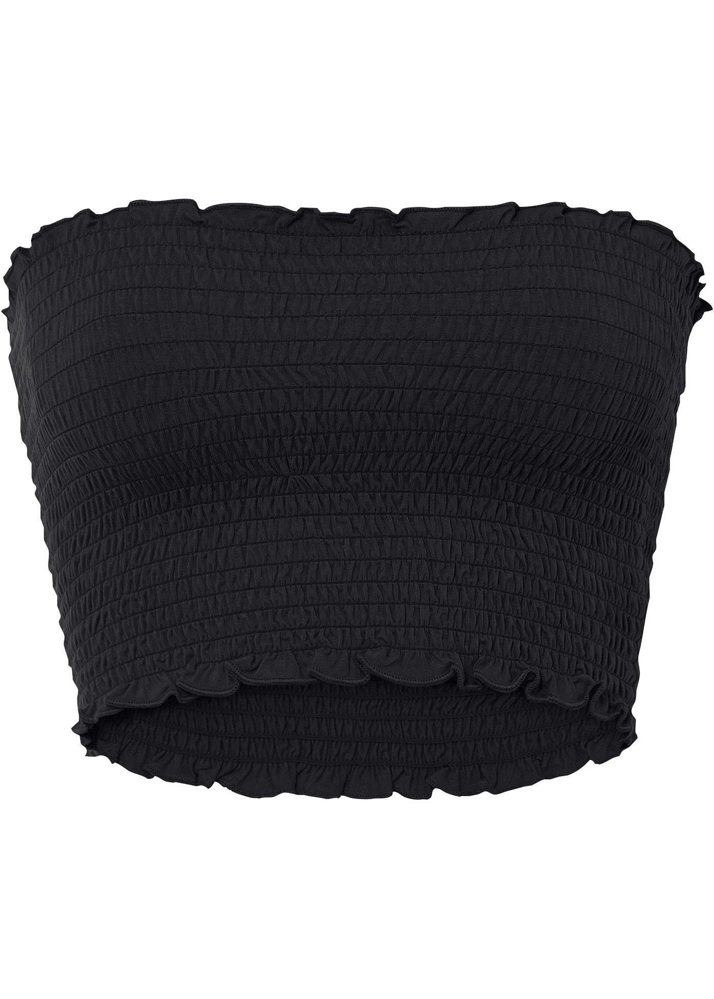 Top bandeau smocké en viscose durable