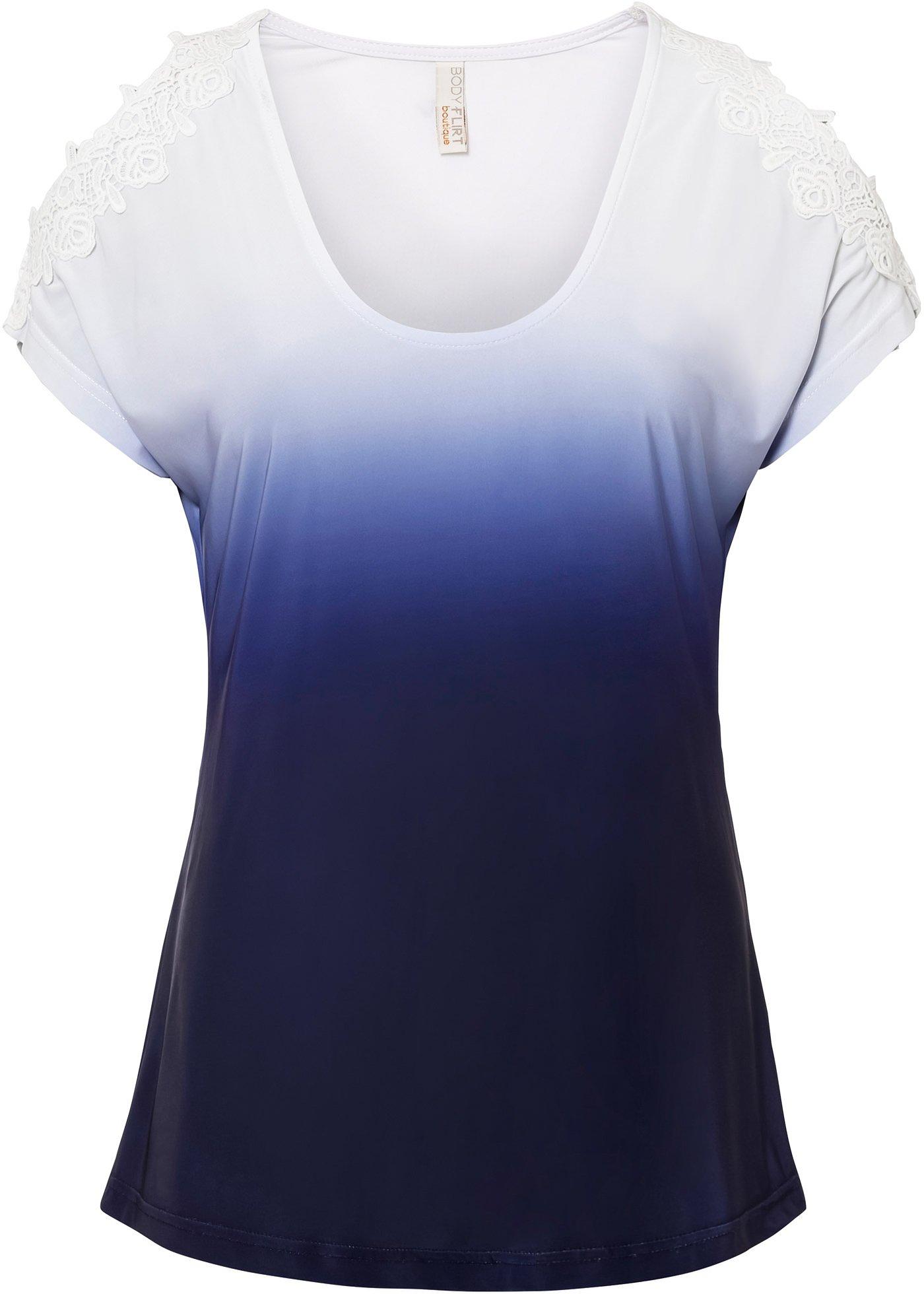 T-shirt épaules dénudées à dentelle