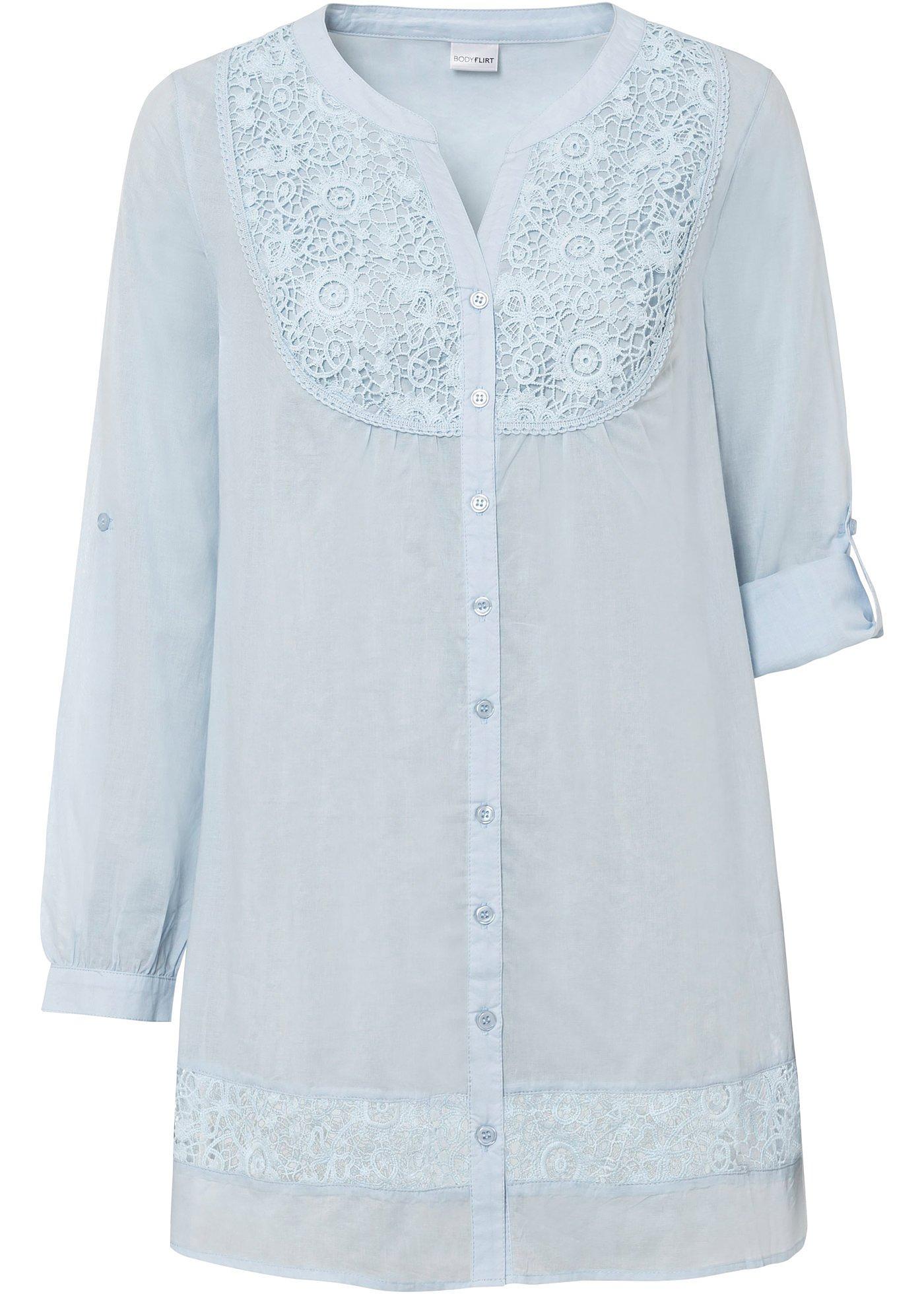 Chemisier long à dentelle