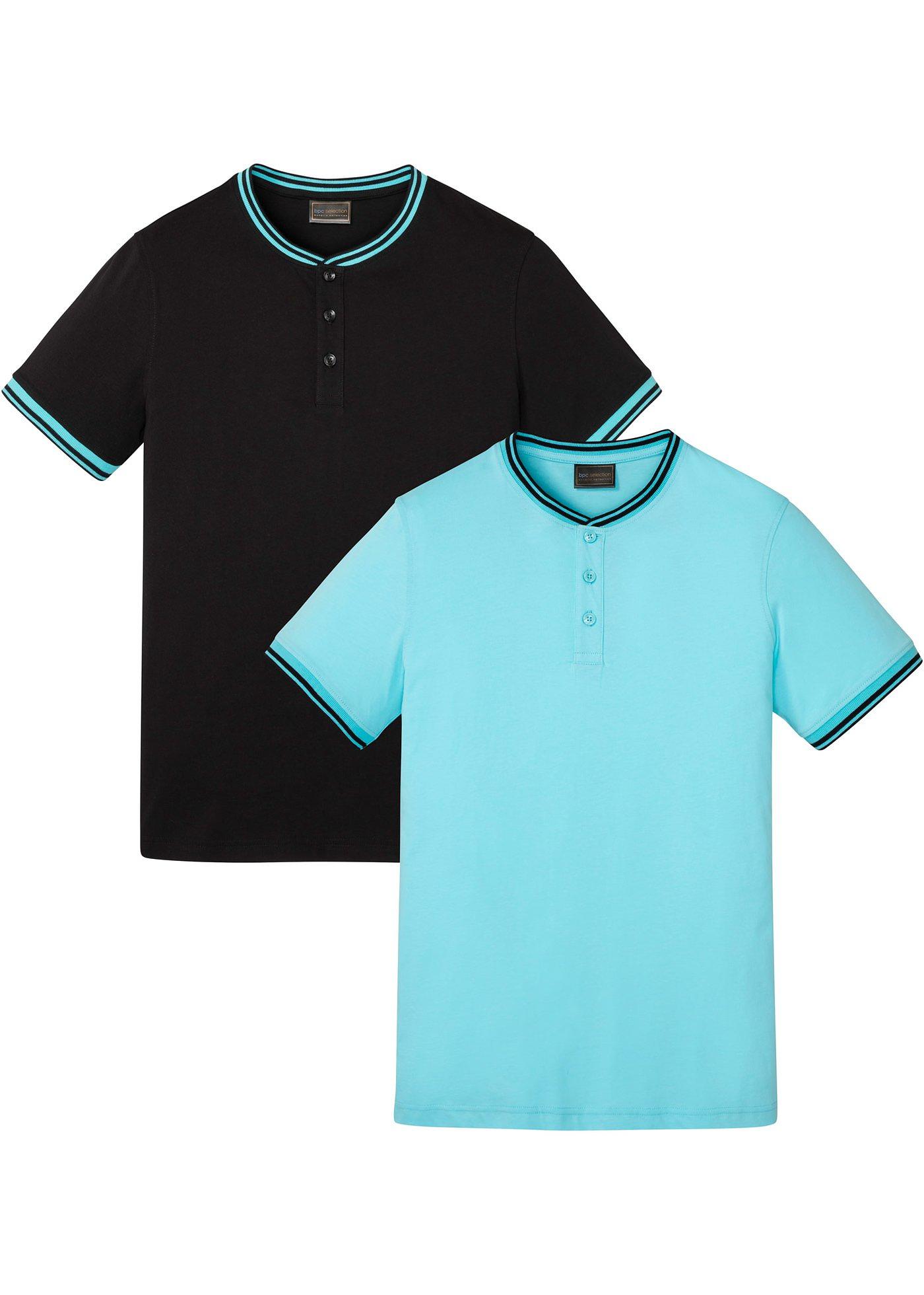 Lot de 2 T-shirts col Henley